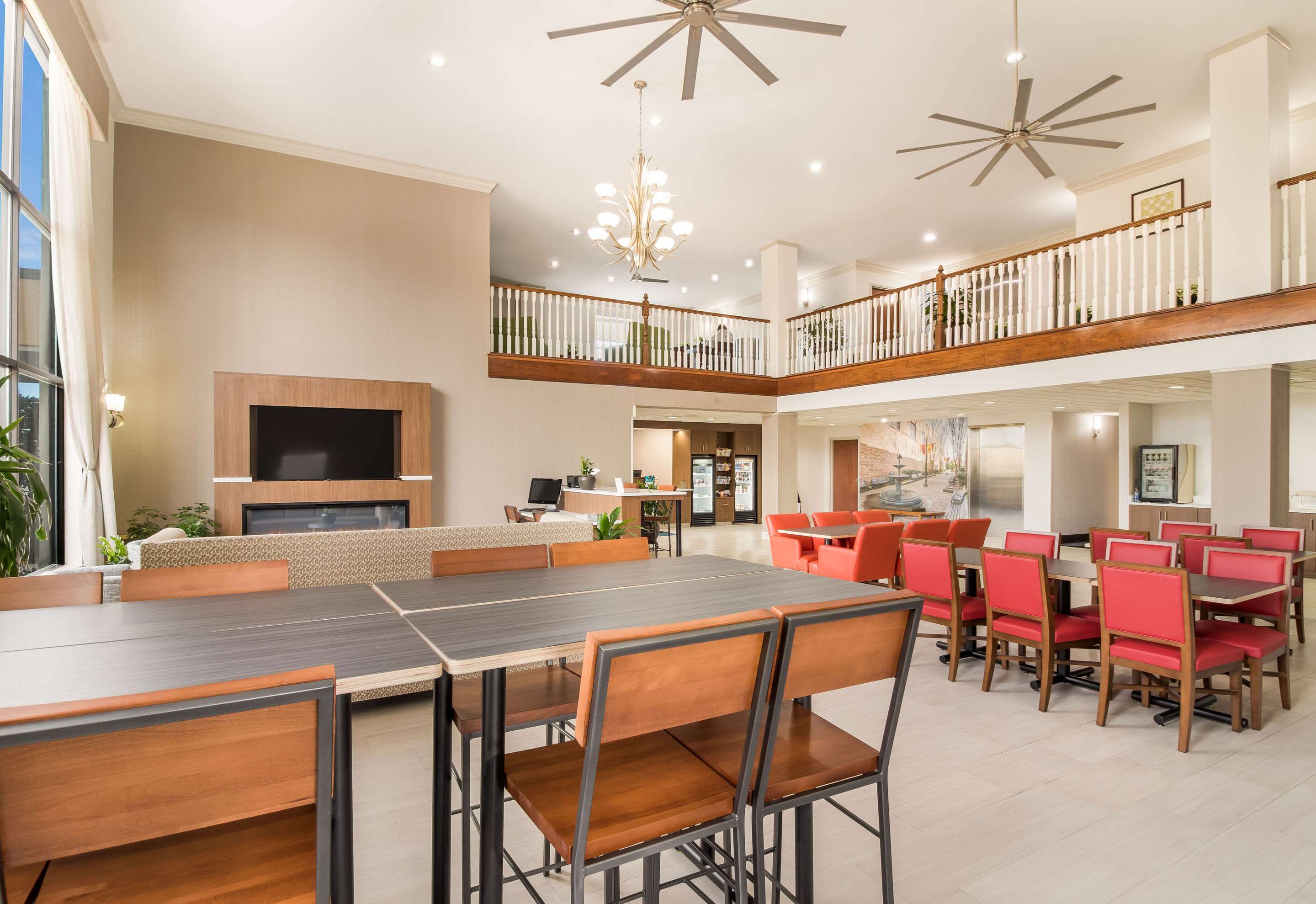 Spacious breakfast area