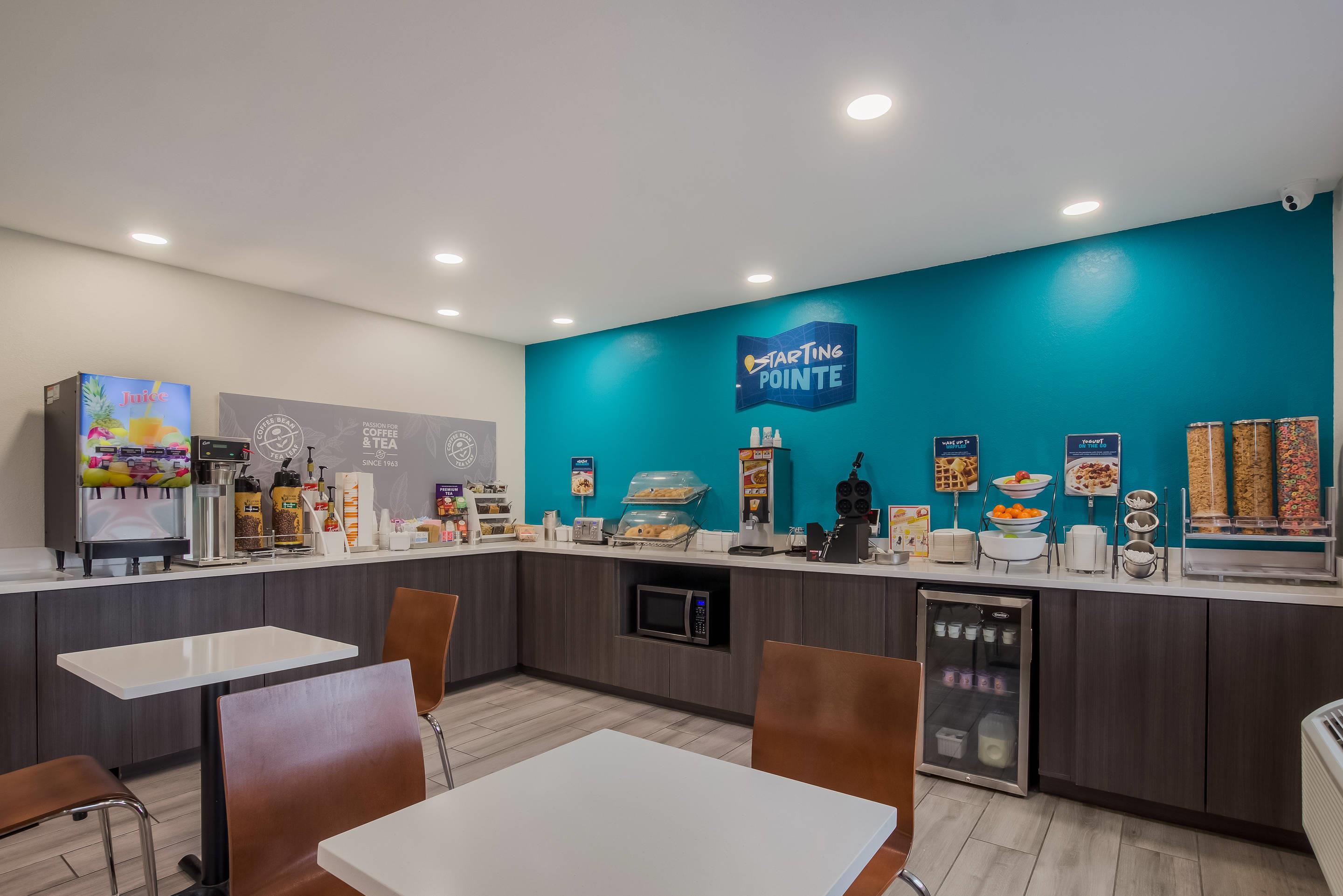 Spacious breakfast area