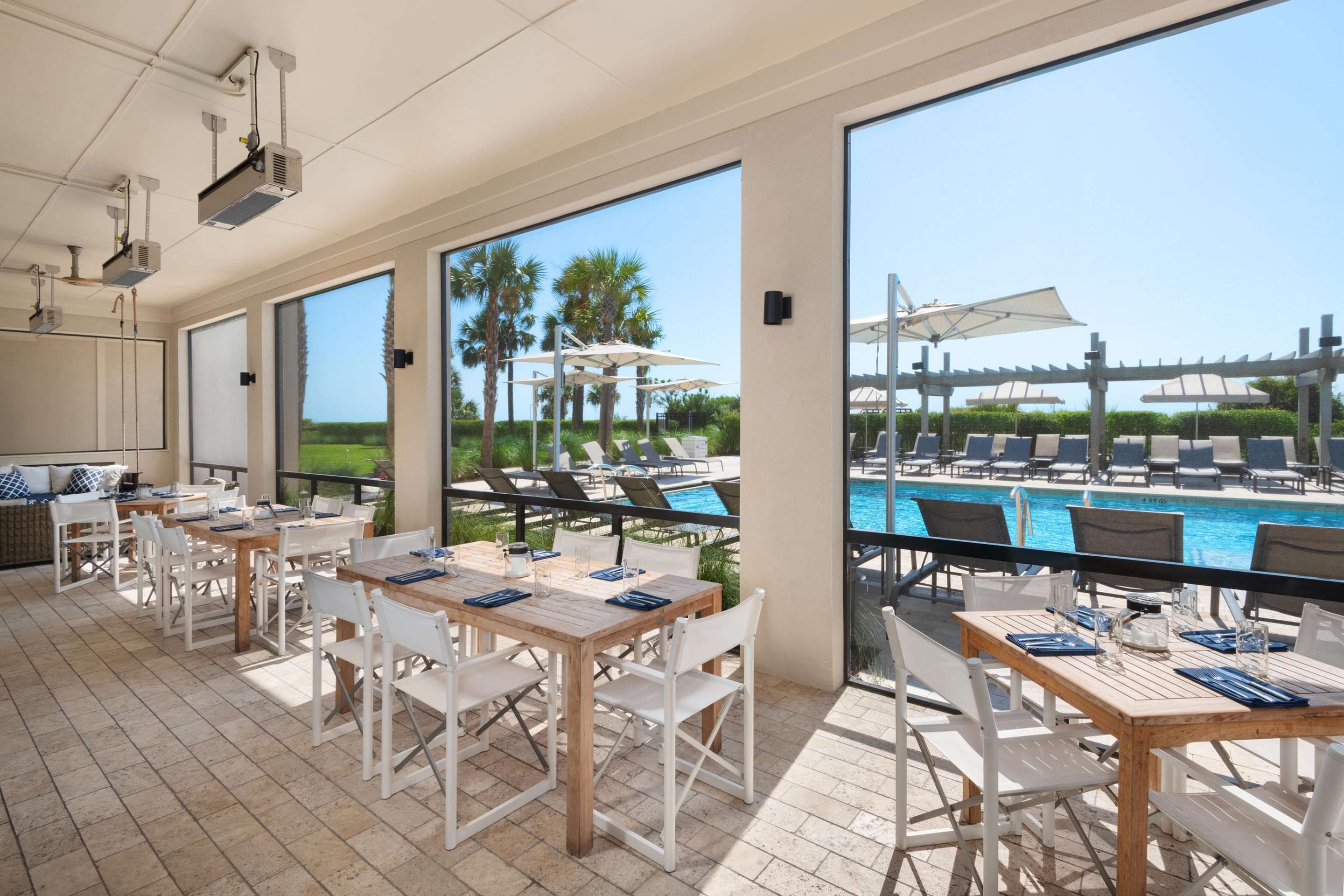 Screened-In Porch of Eighty Ocean Kitchen & Bar Restaurant | Jekyll Ocean Club