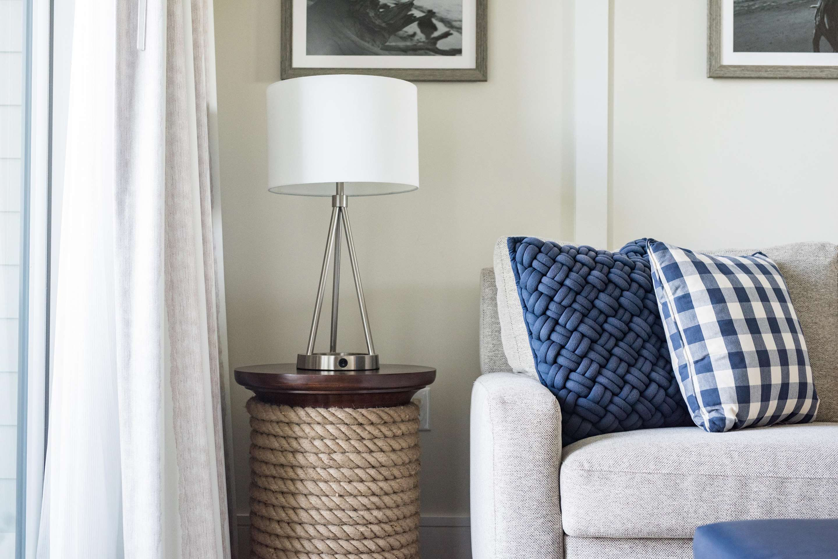 Coastal Decor in Living Room