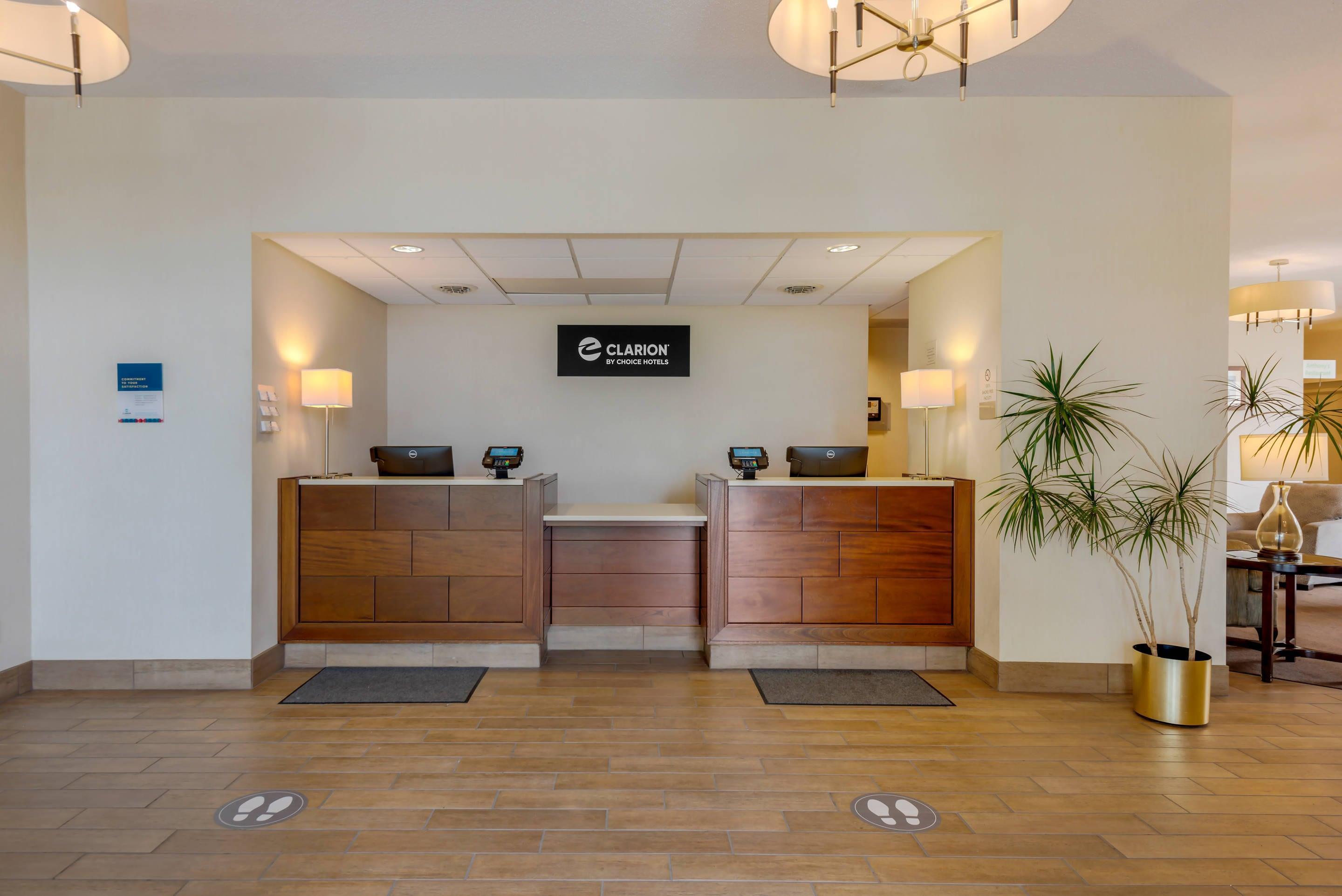 Front desk with friendly staff