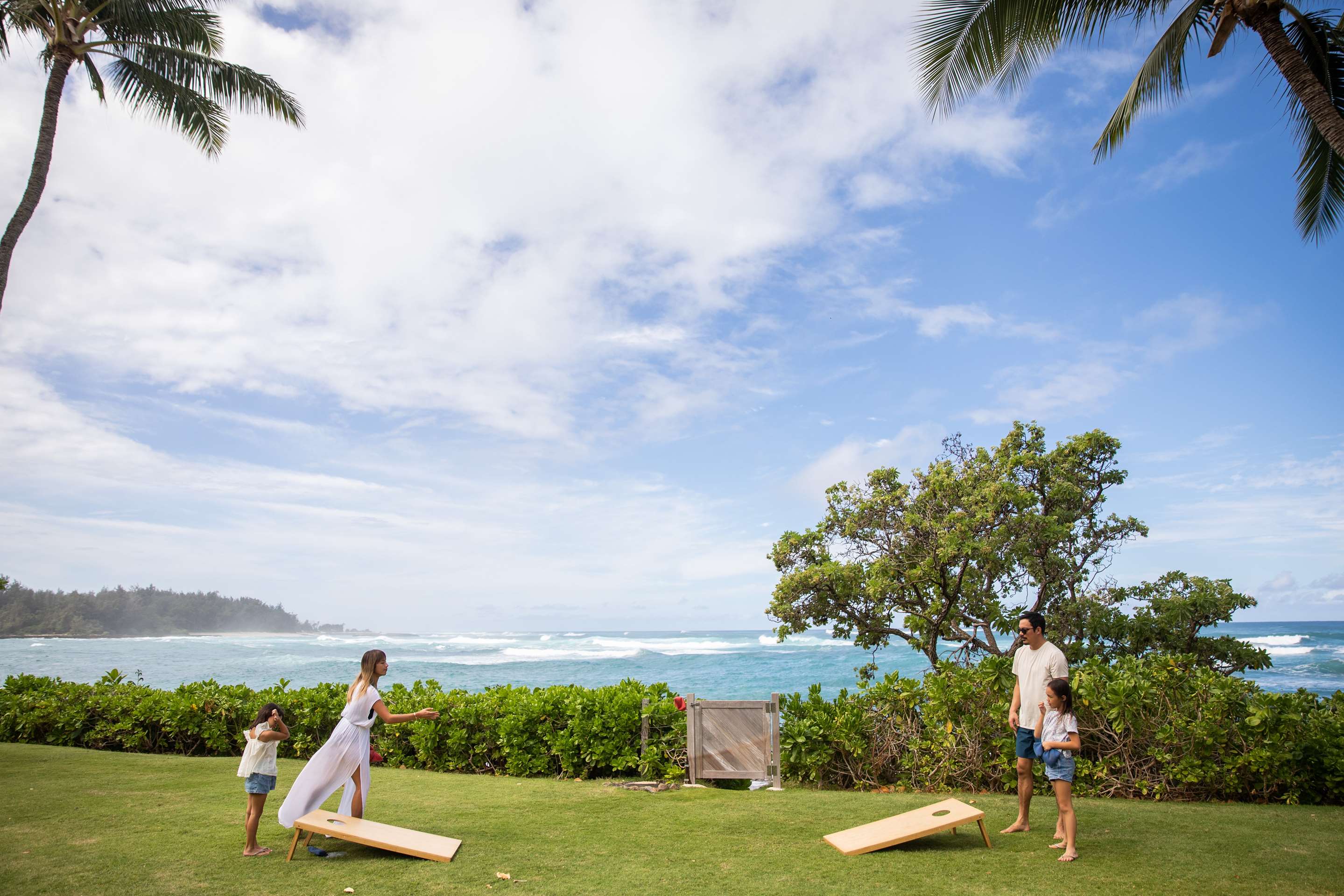 Lawn games at The Ocean Bungalows