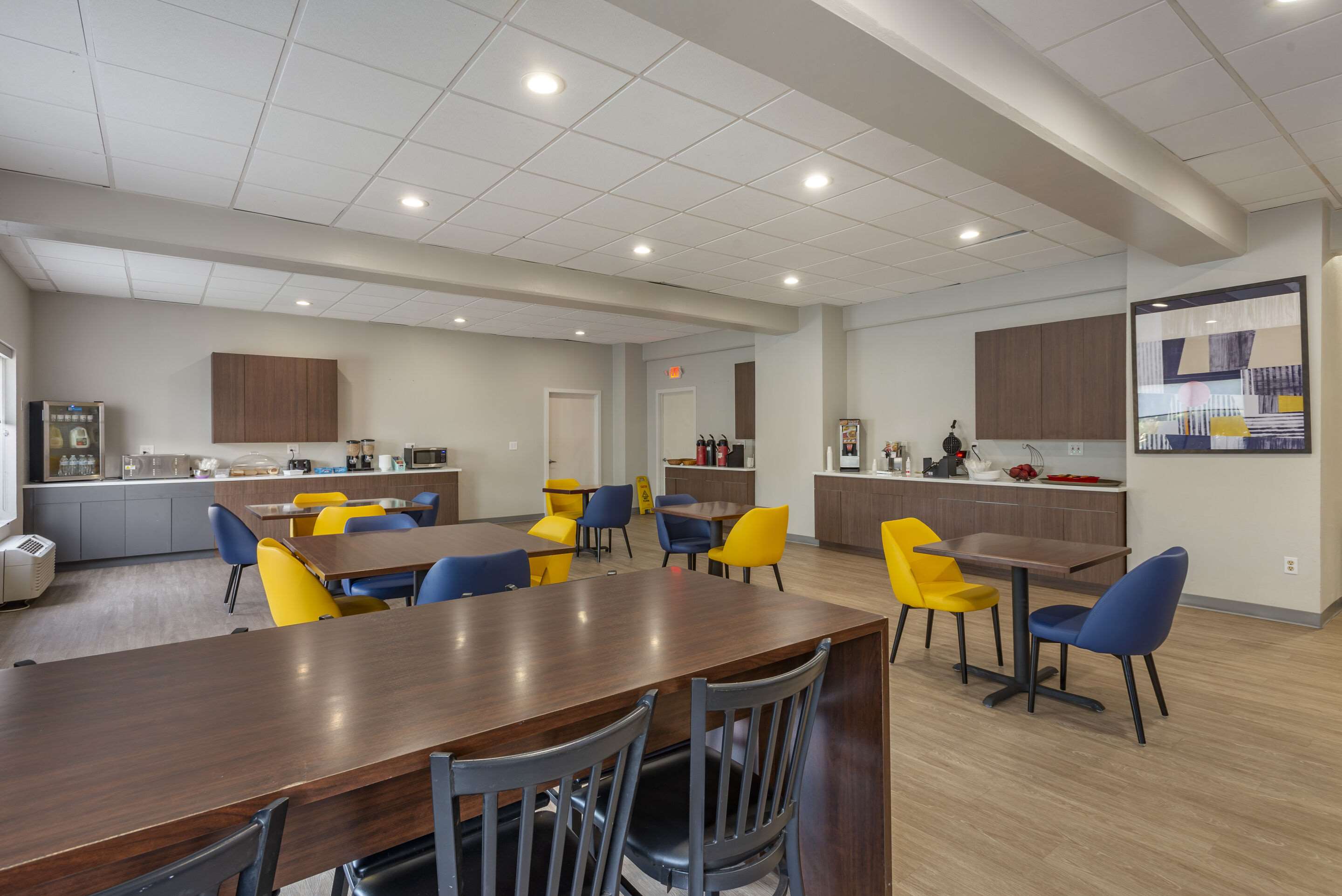 Spacious breakfast area