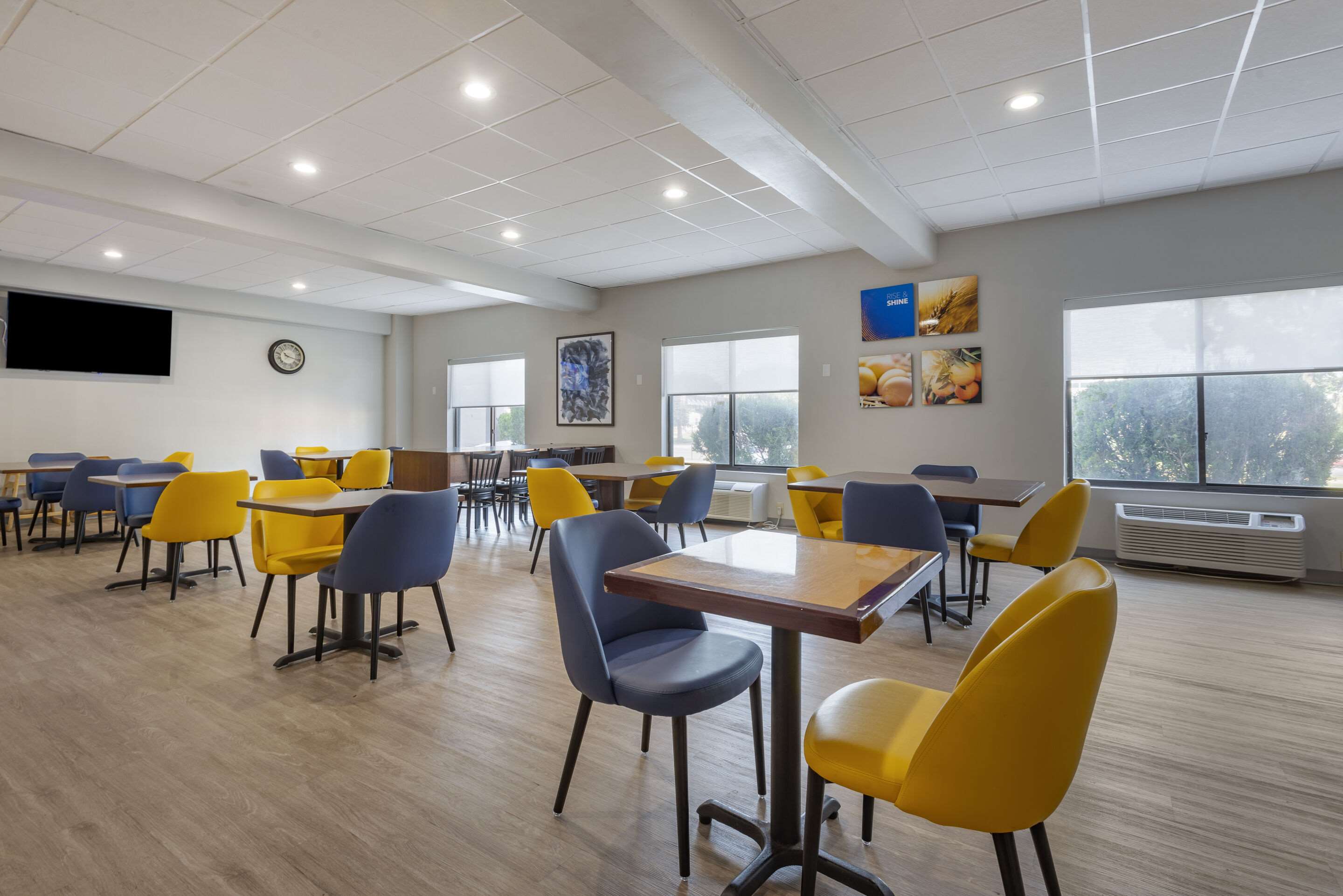 Enjoy breakfast in this seating area