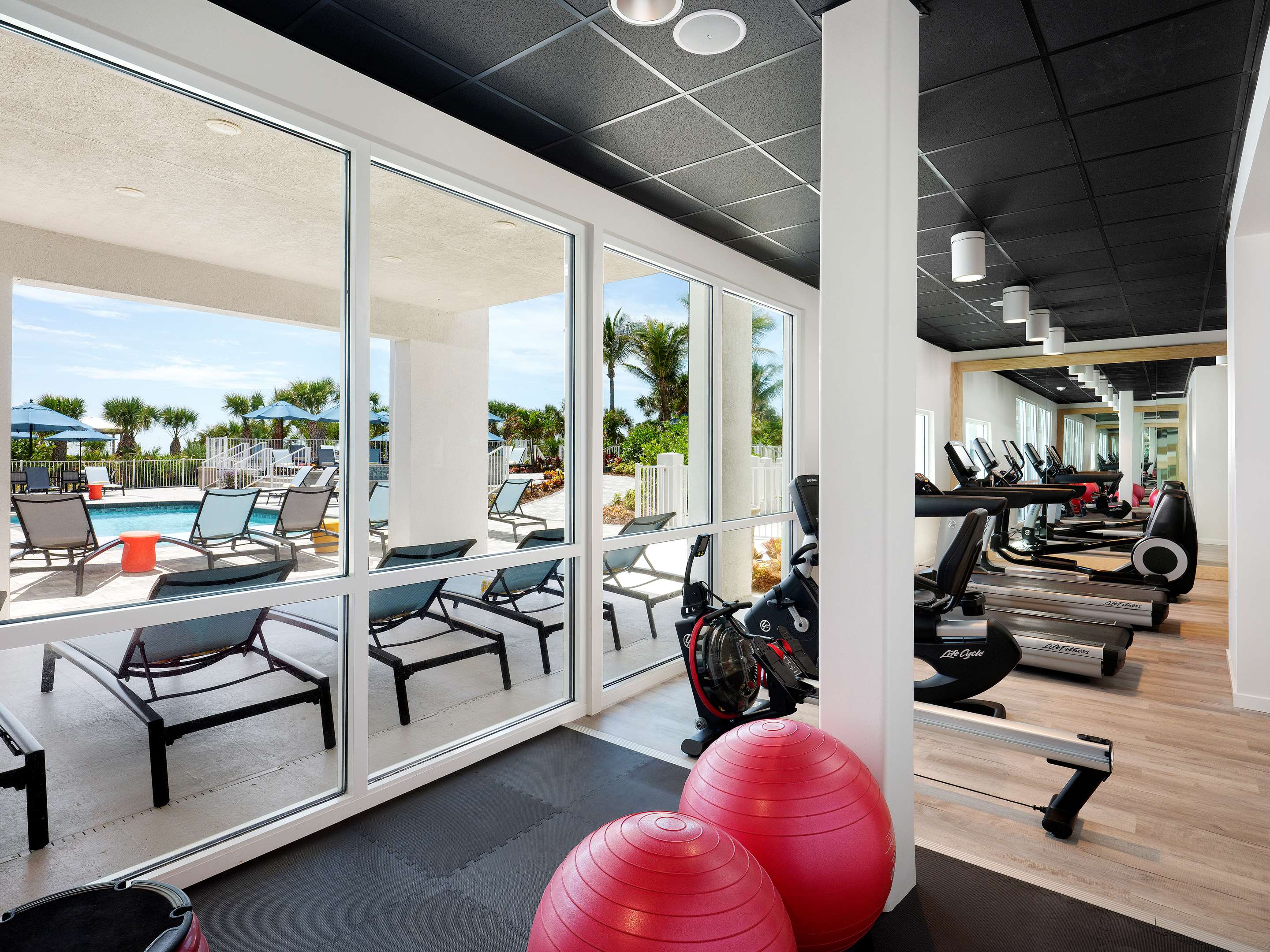 Health club fitness center gym | Hilton Garden Inn Cocoa Beach Oceanfront