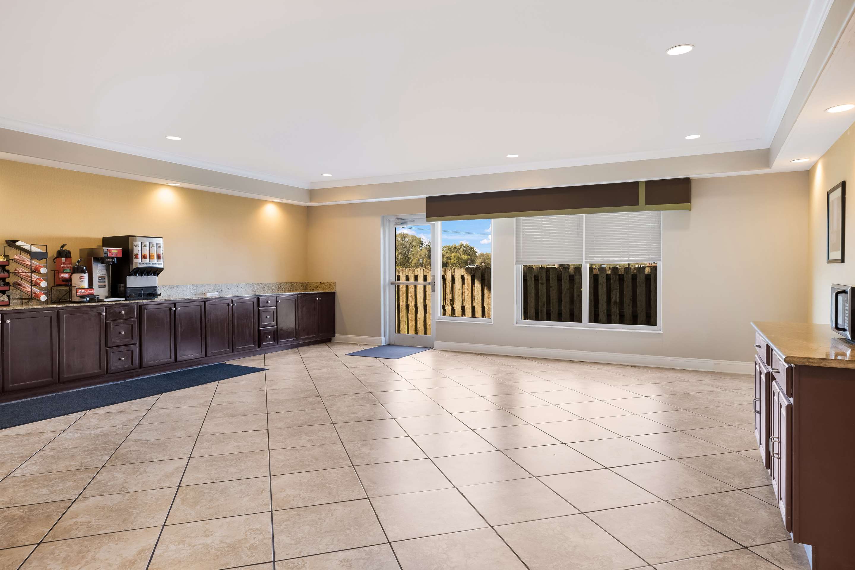 Spacious breakfast area