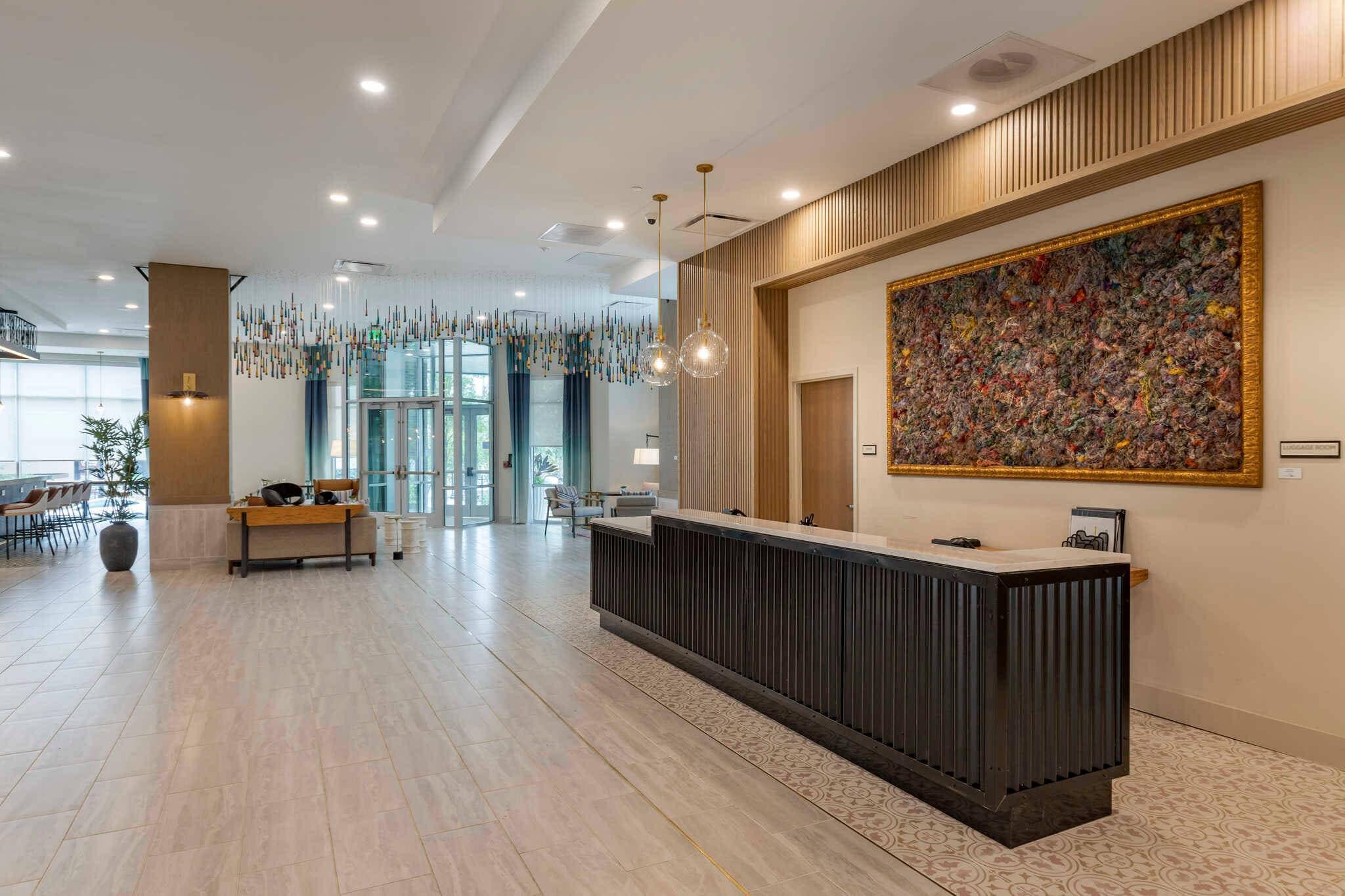 Spacious lobby