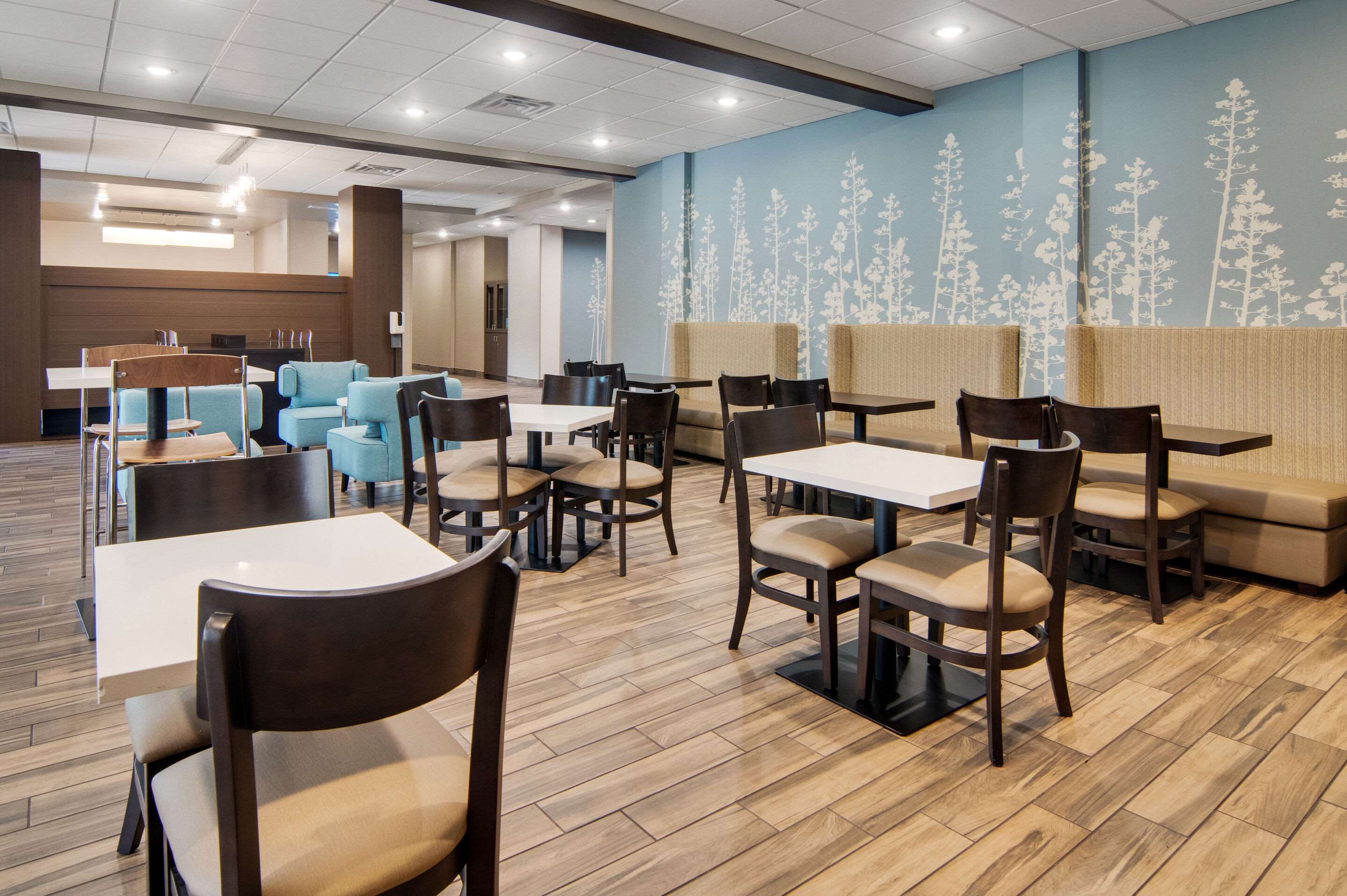 Enjoy breakfast in this seating area