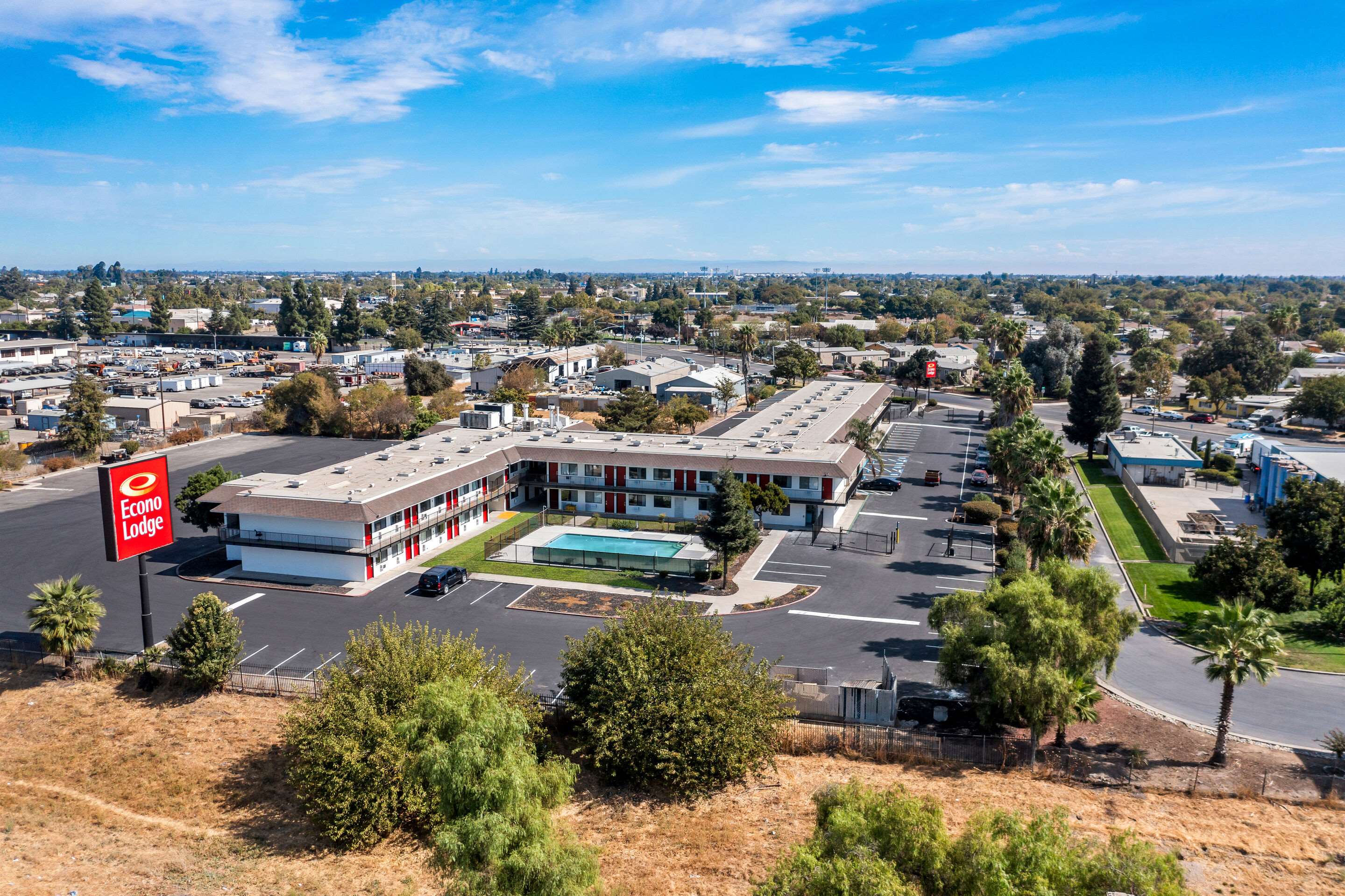 Aerial3 | Econo Lodge Stockton near I-5 Fairgrounds