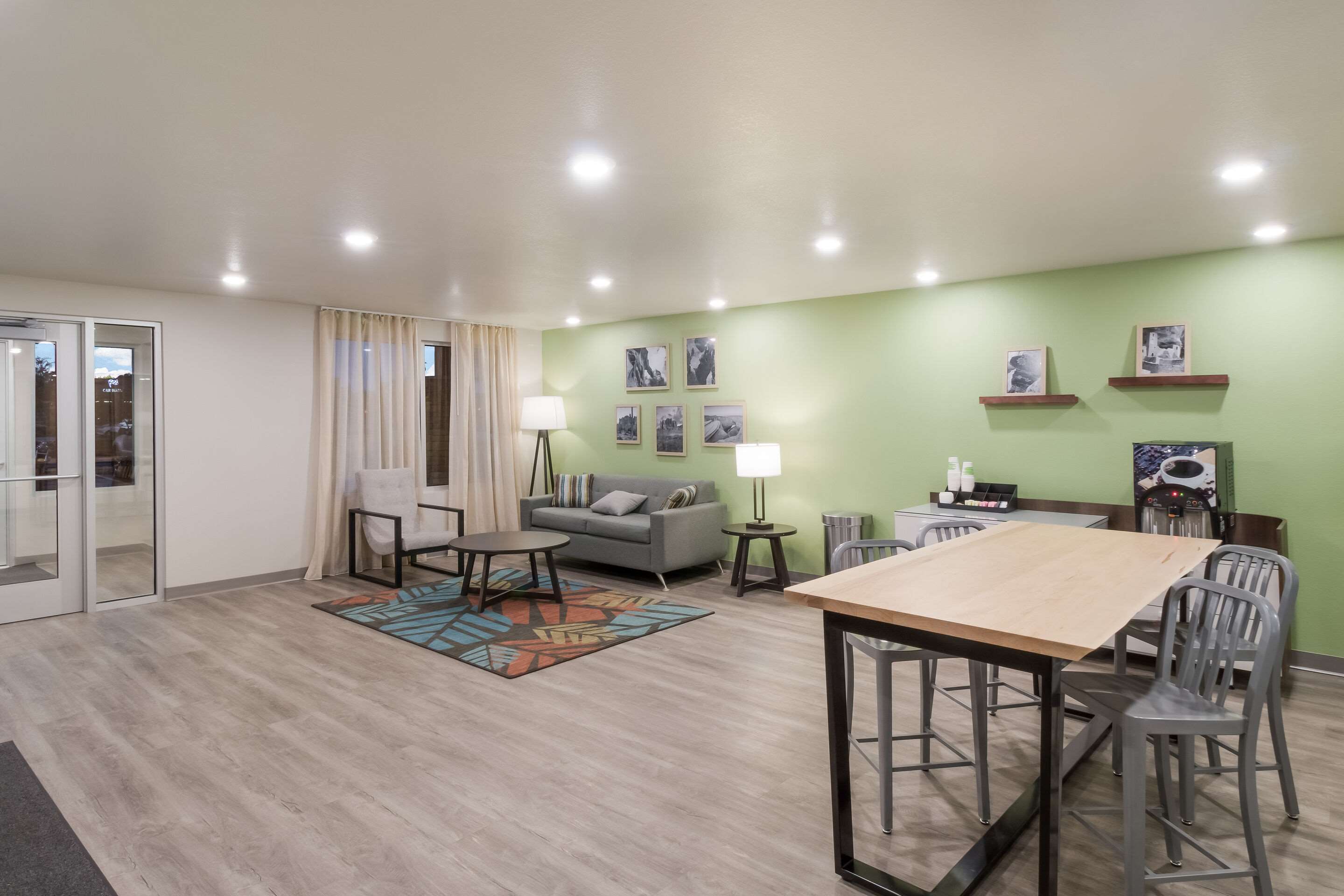 Spacious lobby