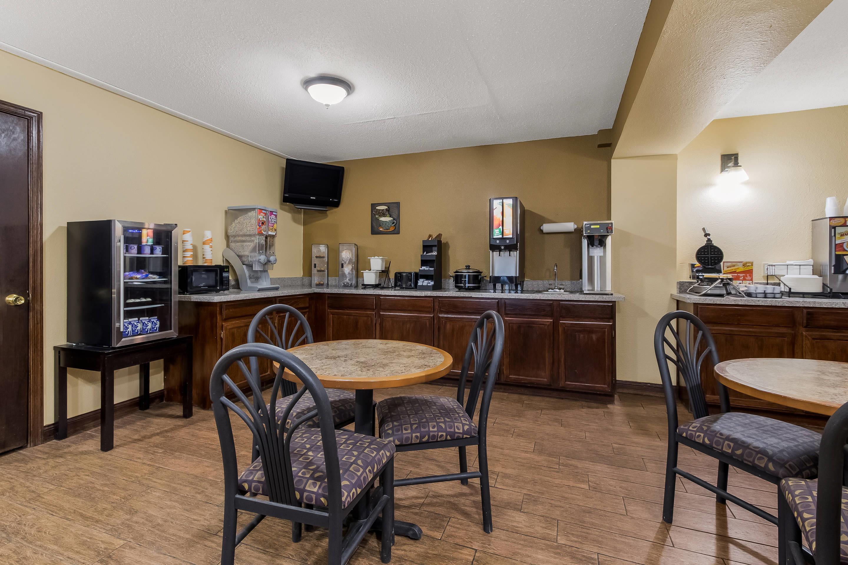 Enjoy breakfast in this seating area