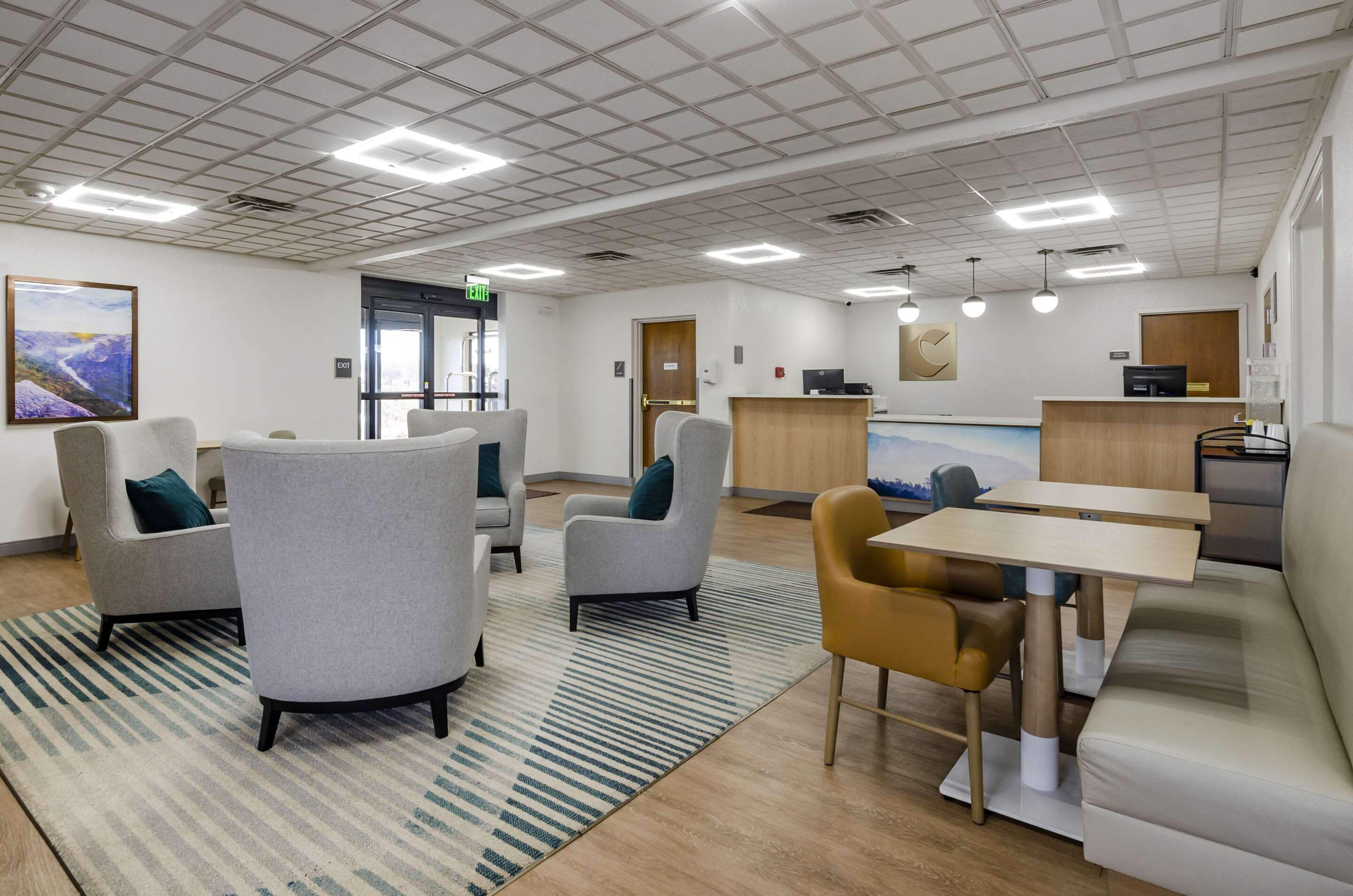 Spacious lobby