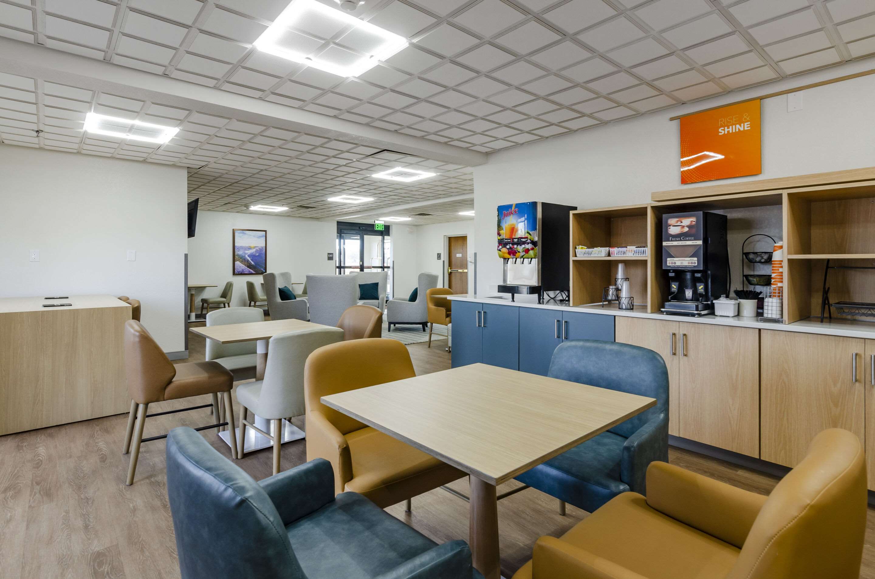 Spacious breakfast area