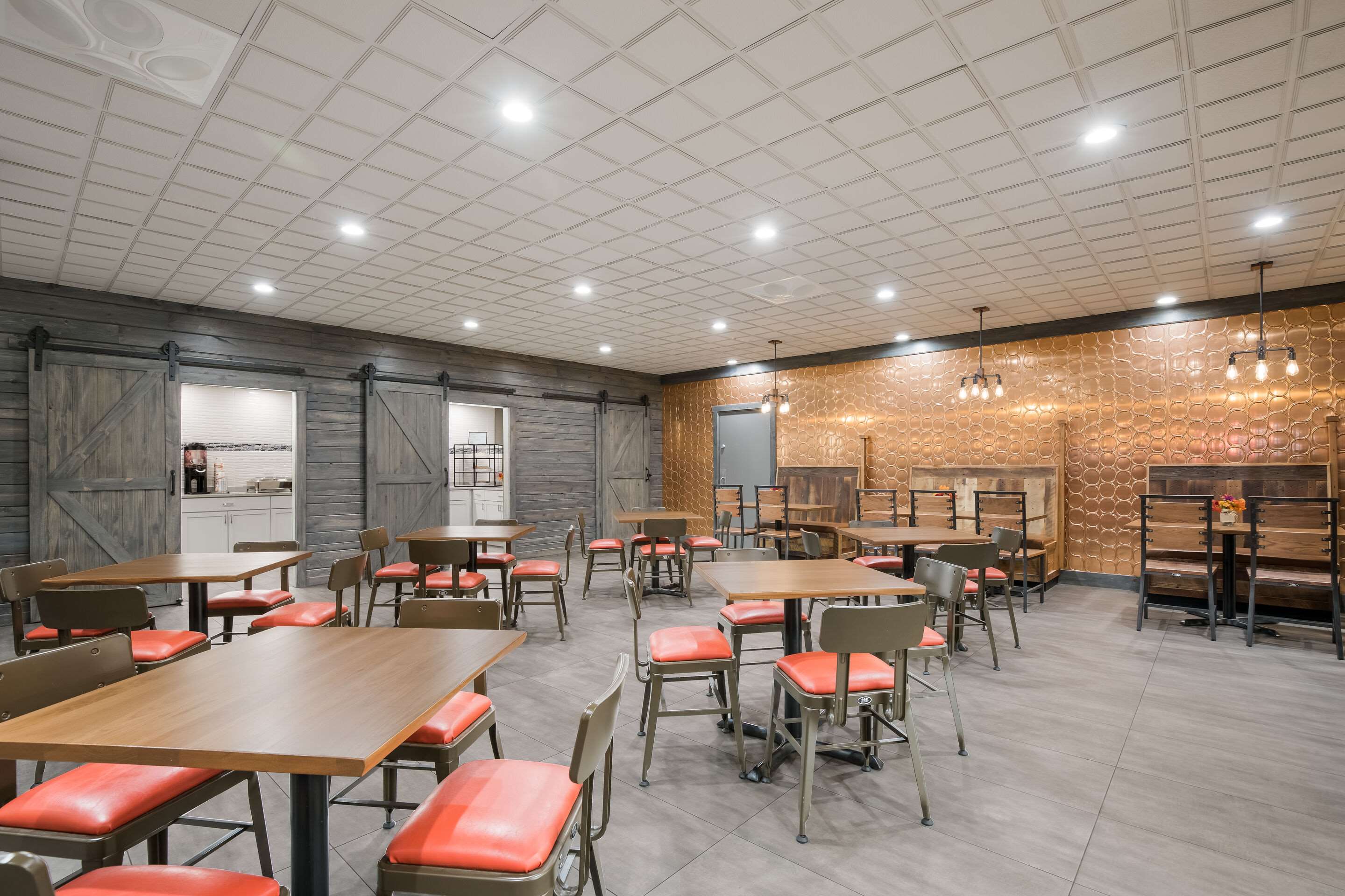 Enjoy breakfast in this seating area