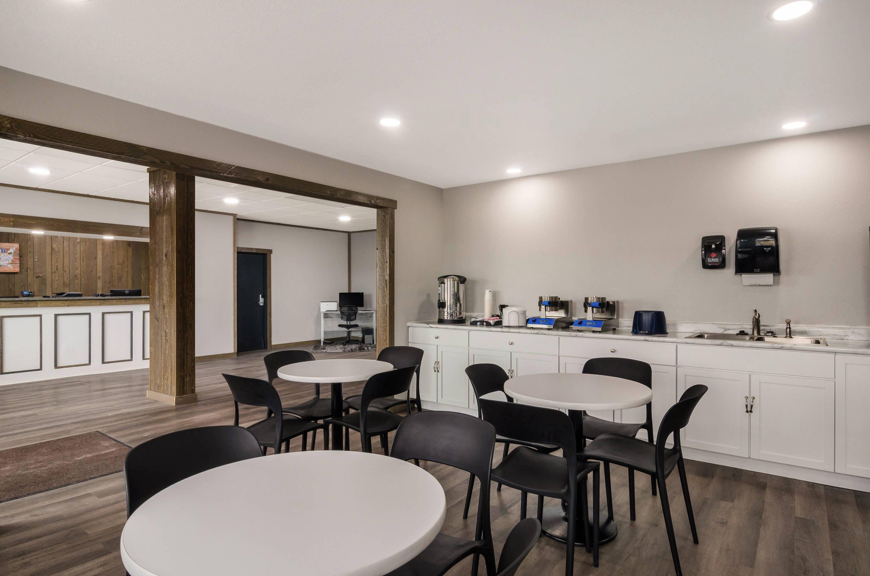 Enjoy breakfast in this seating area