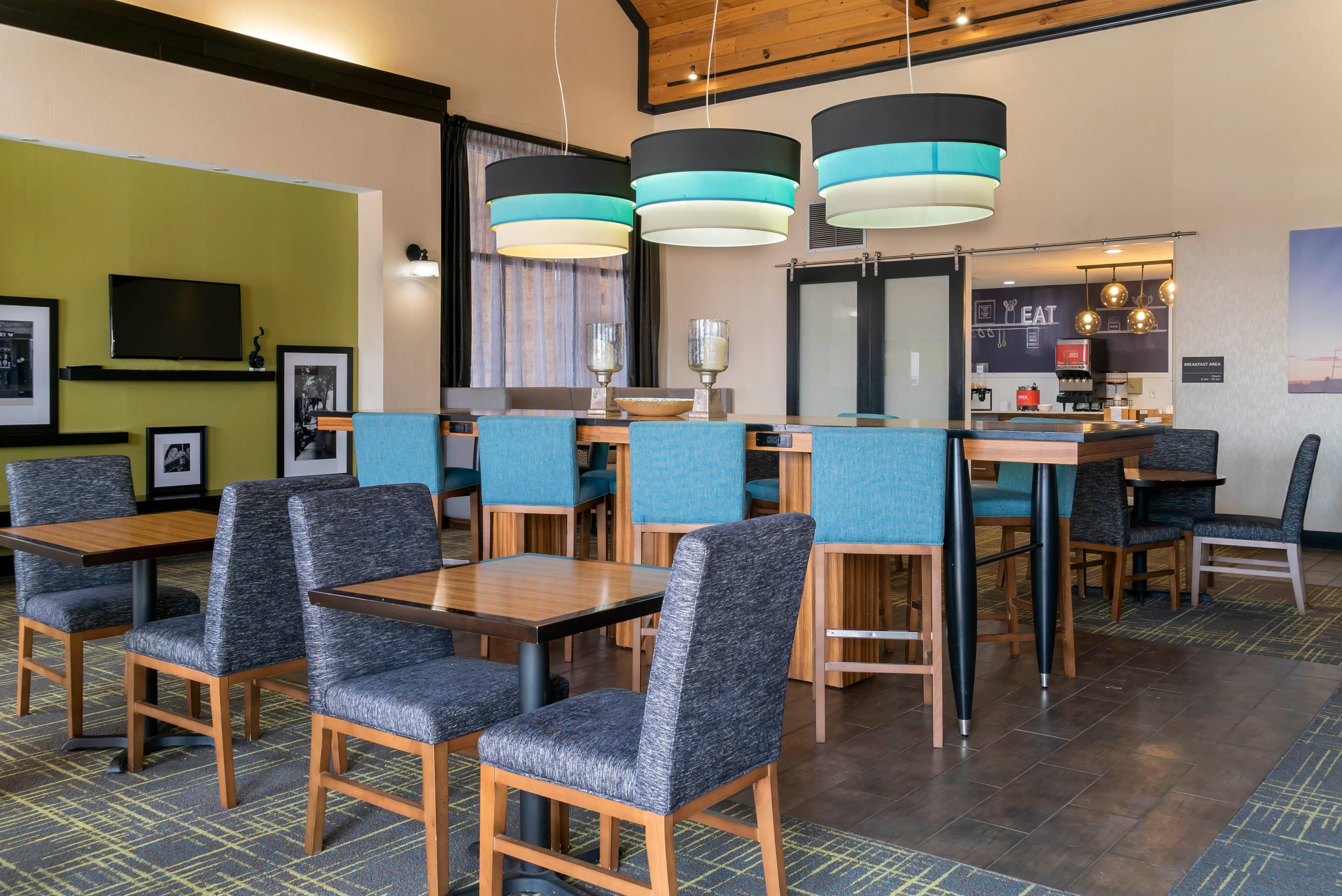 Enjoy breakfast in this seating area