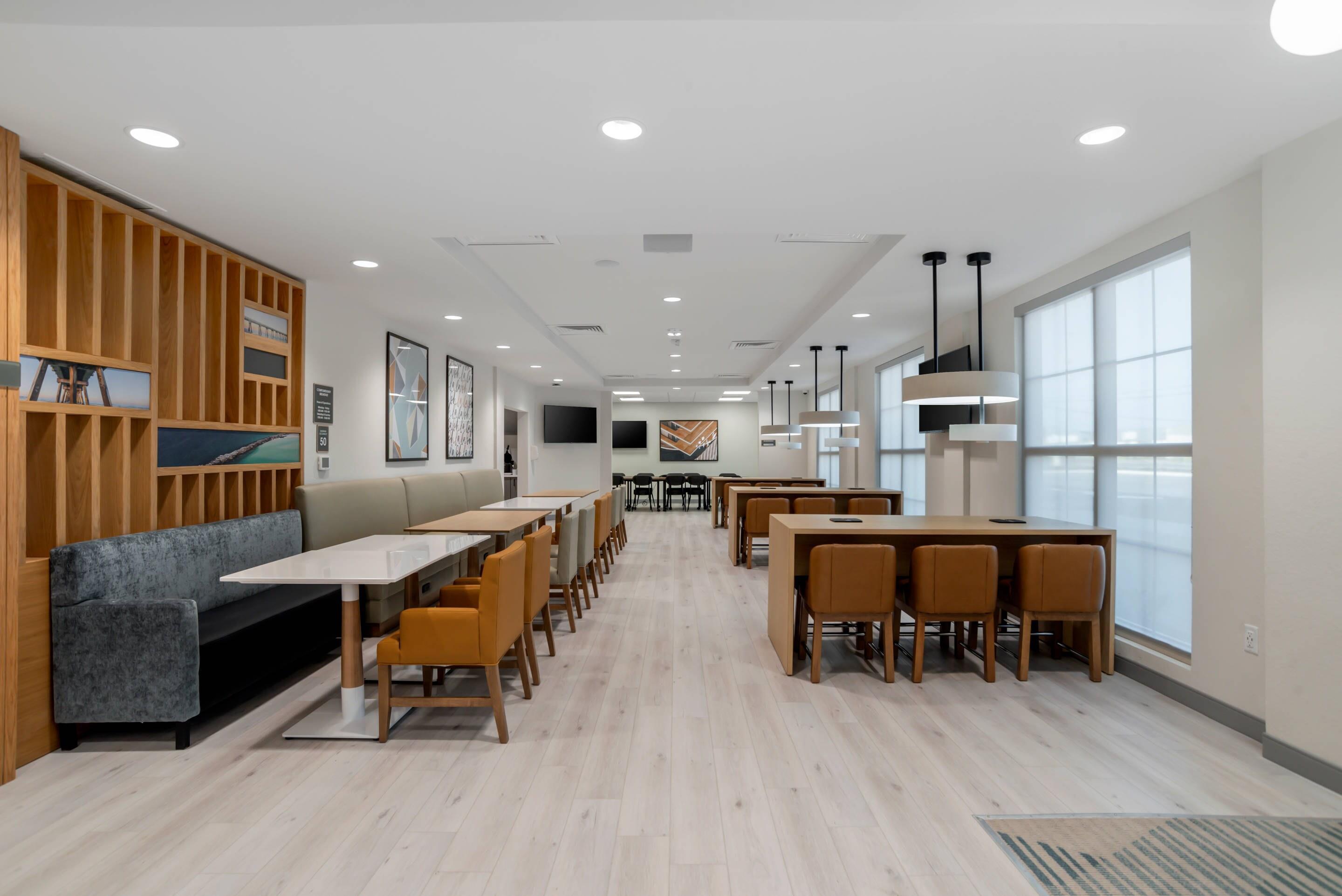Enjoy breakfast in this seating area