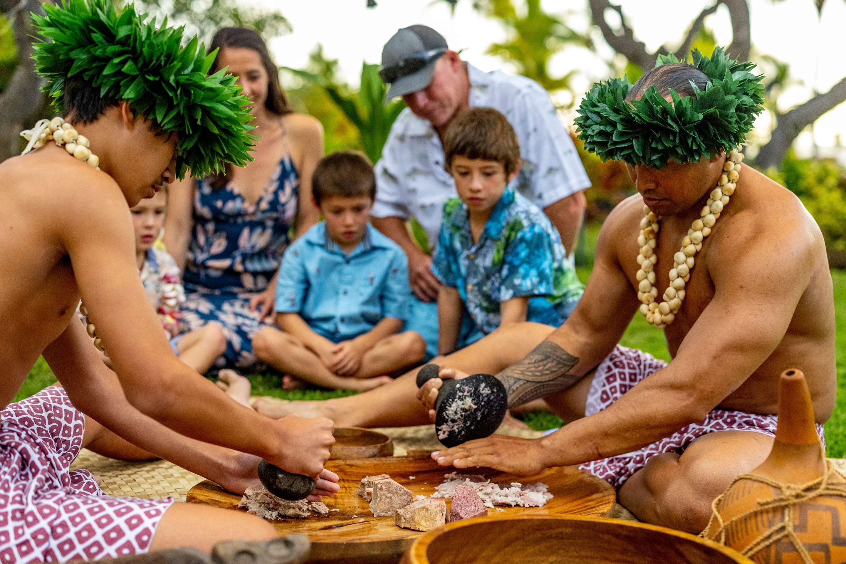 Luau Poi Pounding | OUTRIGGER Kona Resort and Spa