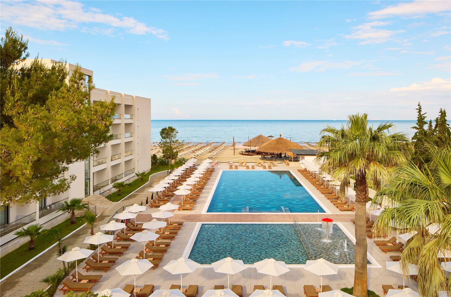 SOL TROPIKAL DURRES-guestroom-Guest Room,Guest Room Amenity,Pool,Architecture,On-Site,Outdoor/Exterior,View from above,Exterior View of Building.jpg