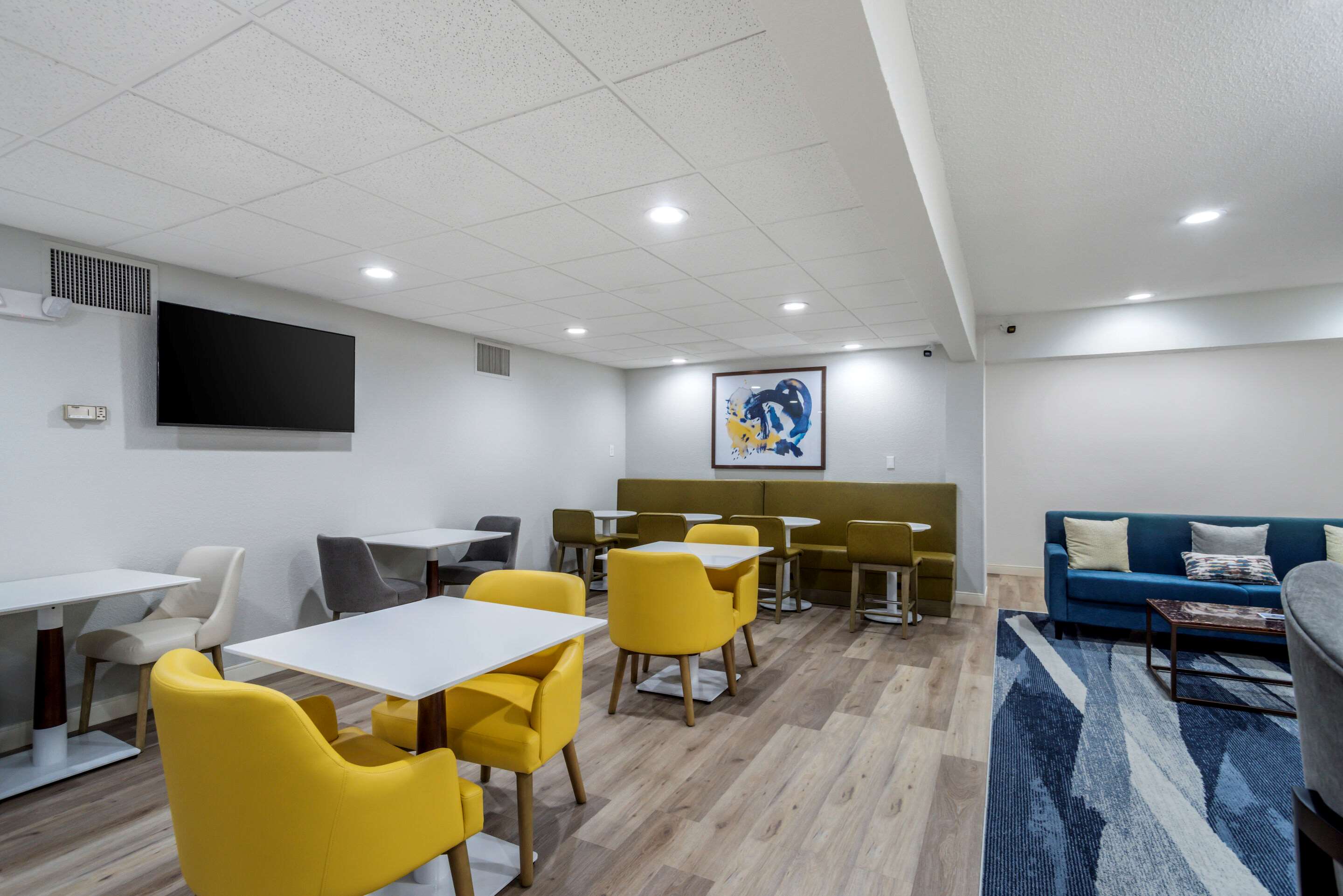 Enjoy breakfast in this seating area