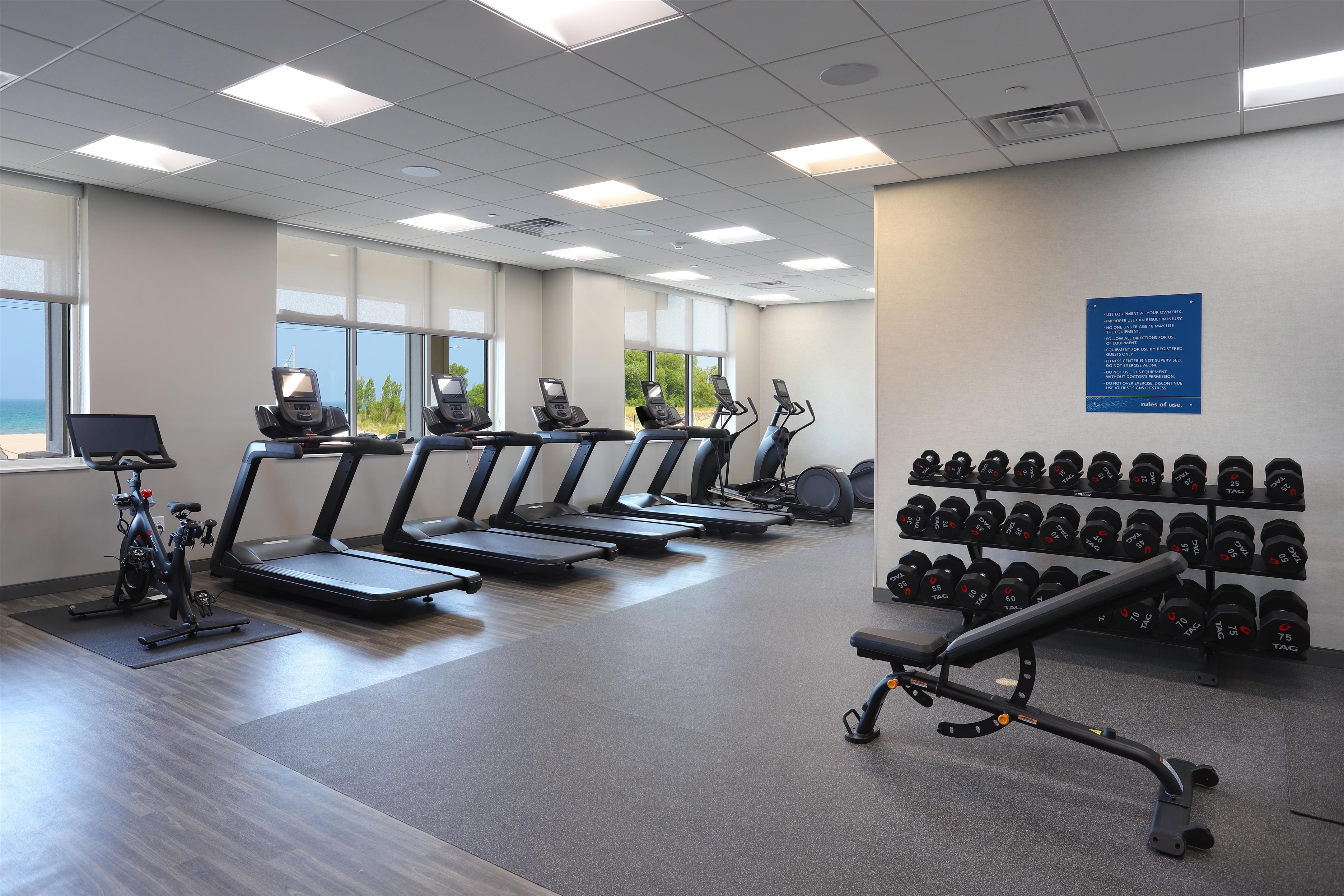Health club fitness center gym | Hampton Inn & Suites Manistee Waterfront
