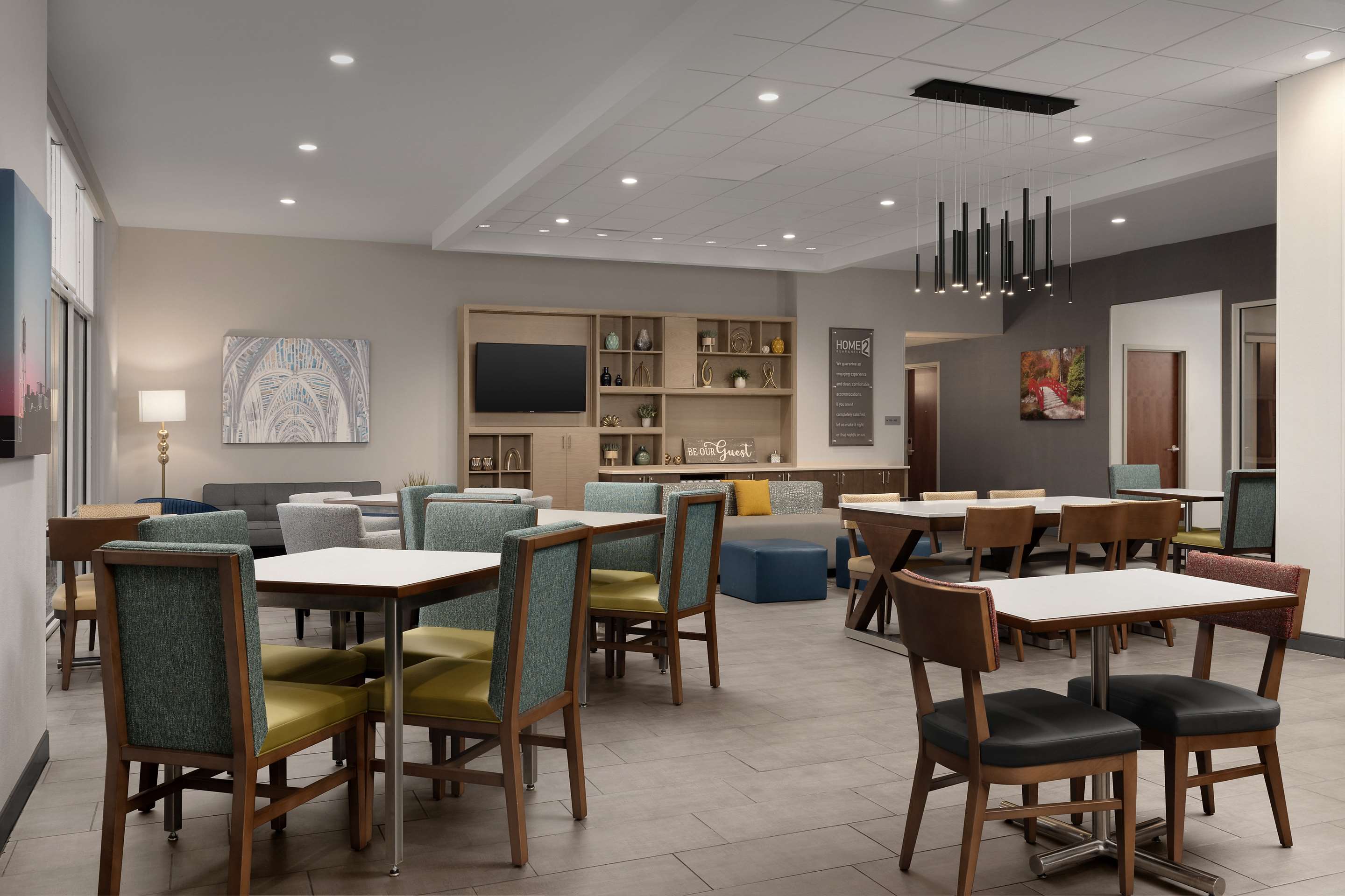 Breakfast Area | Home2 Suites By Hilton Durham University Medical Center