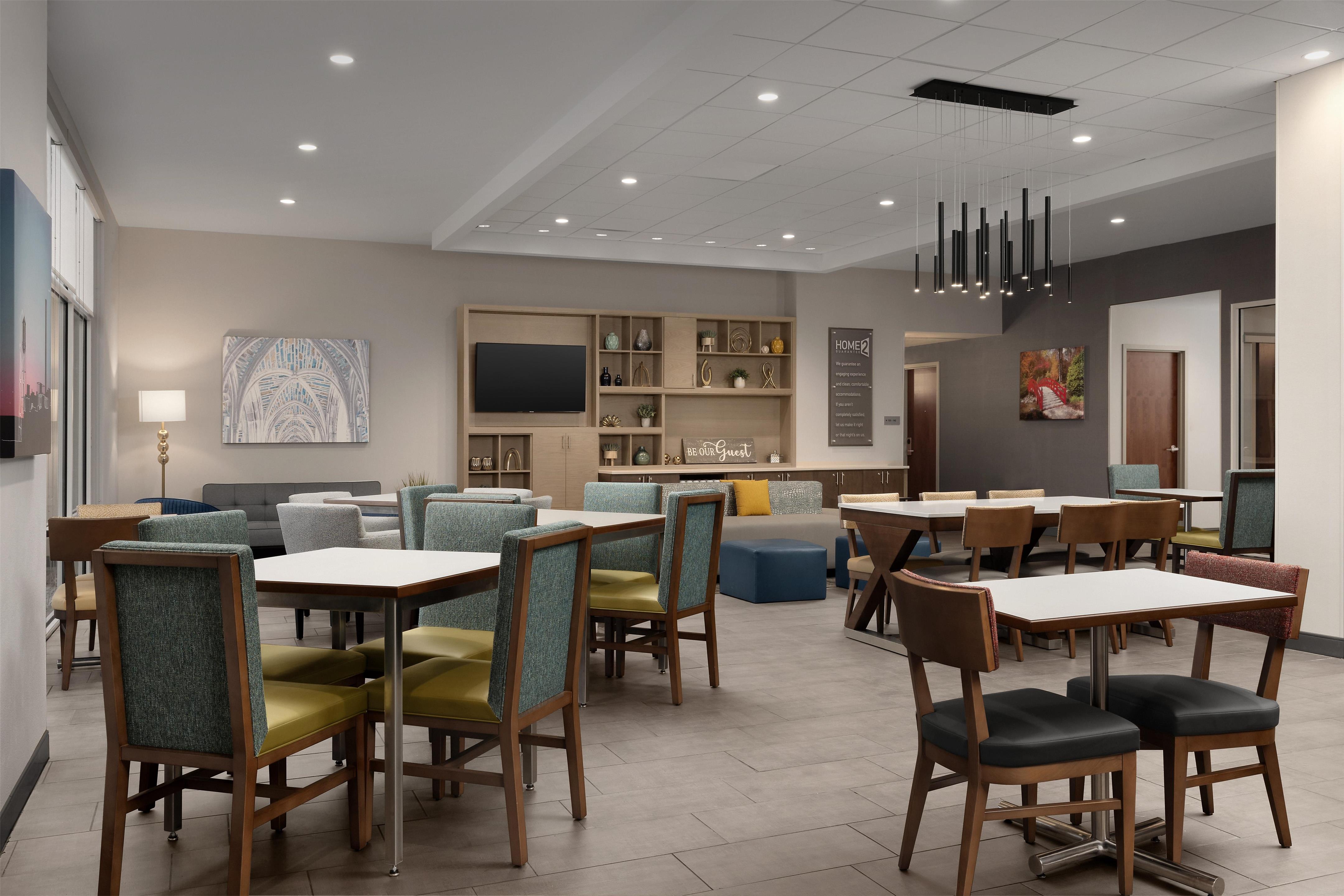 Breakfast Area | Home2 Suites by Hilton Durham University Medical Center