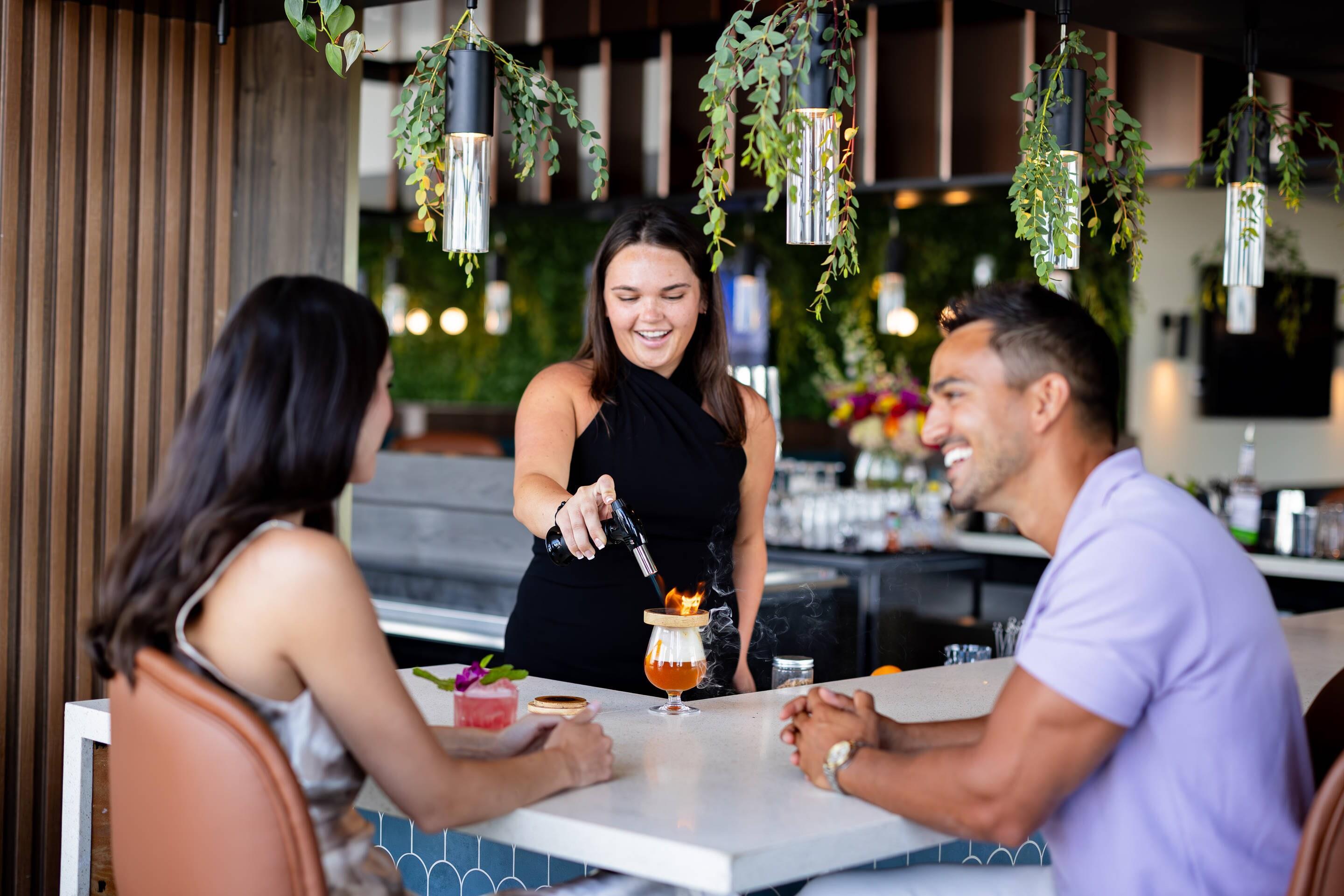 Enjoy the on-site restaurant, rooftop lounge and bar
