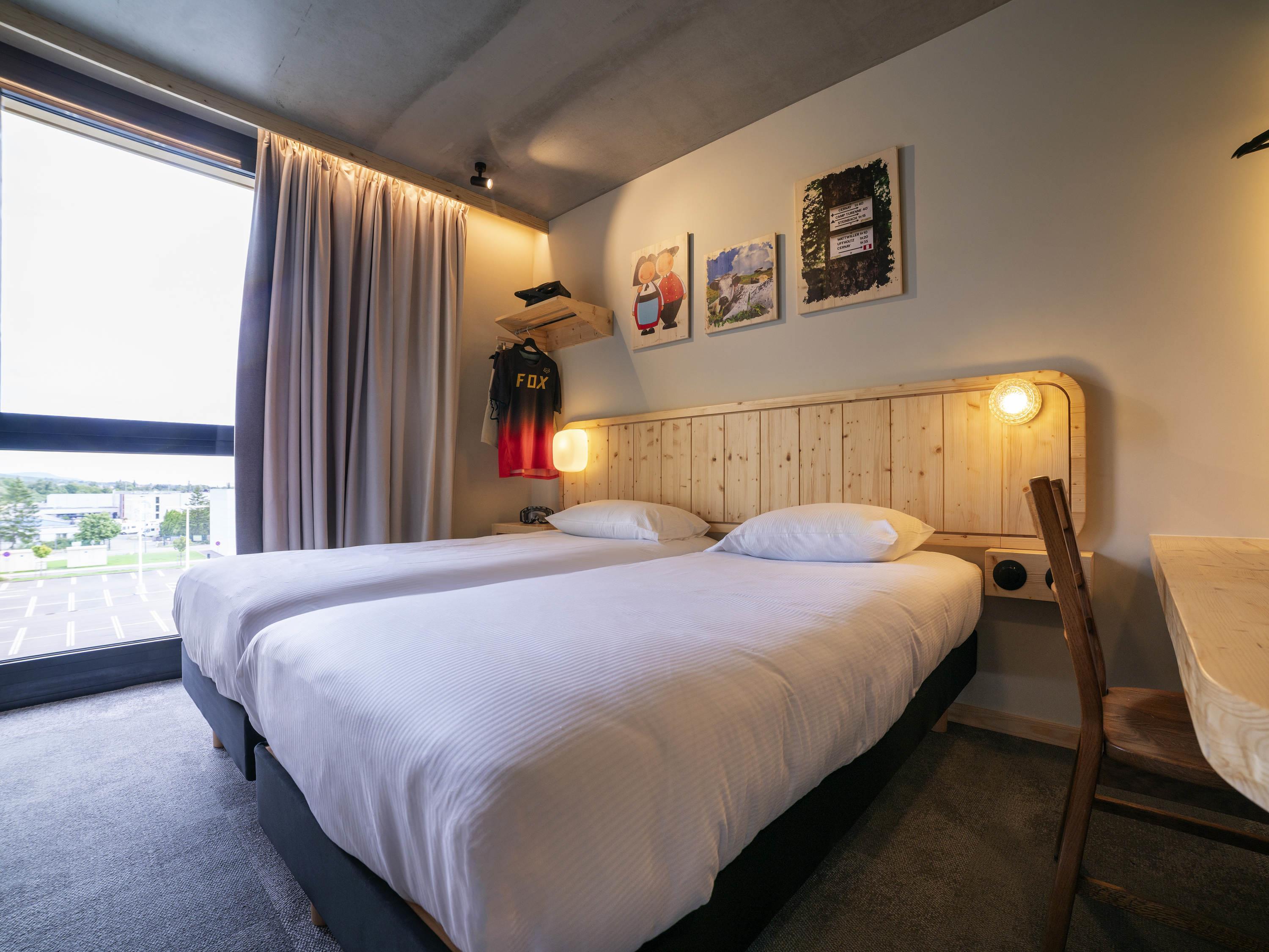 Greet Hotel Cernay Mulhouse Room Type - POP Room - 2 single beds