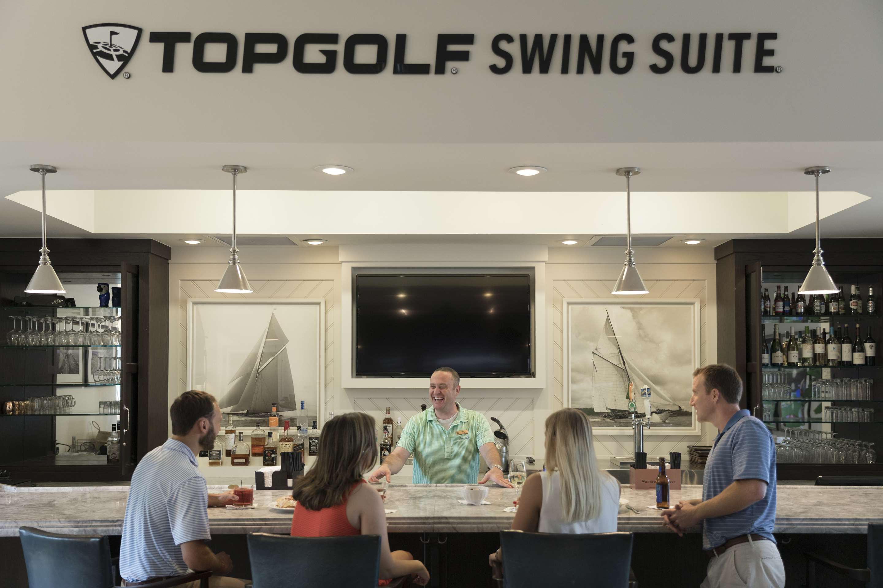 Topgolf Swing Suite Bar Inn Lobby | The Inn by Sea Island