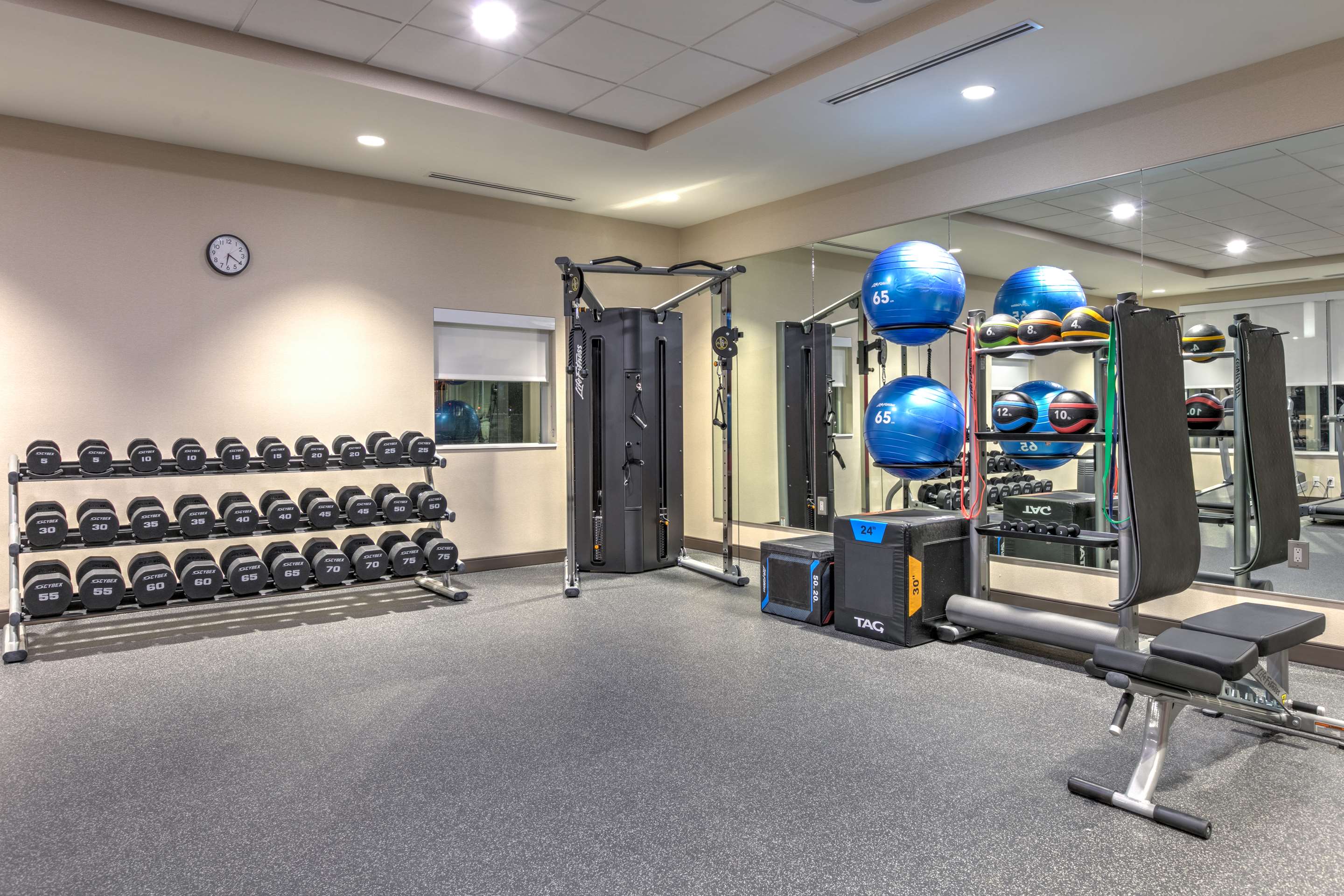 Health club fitness center gym | Home2 Suites By Hilton Tulsa Airport
