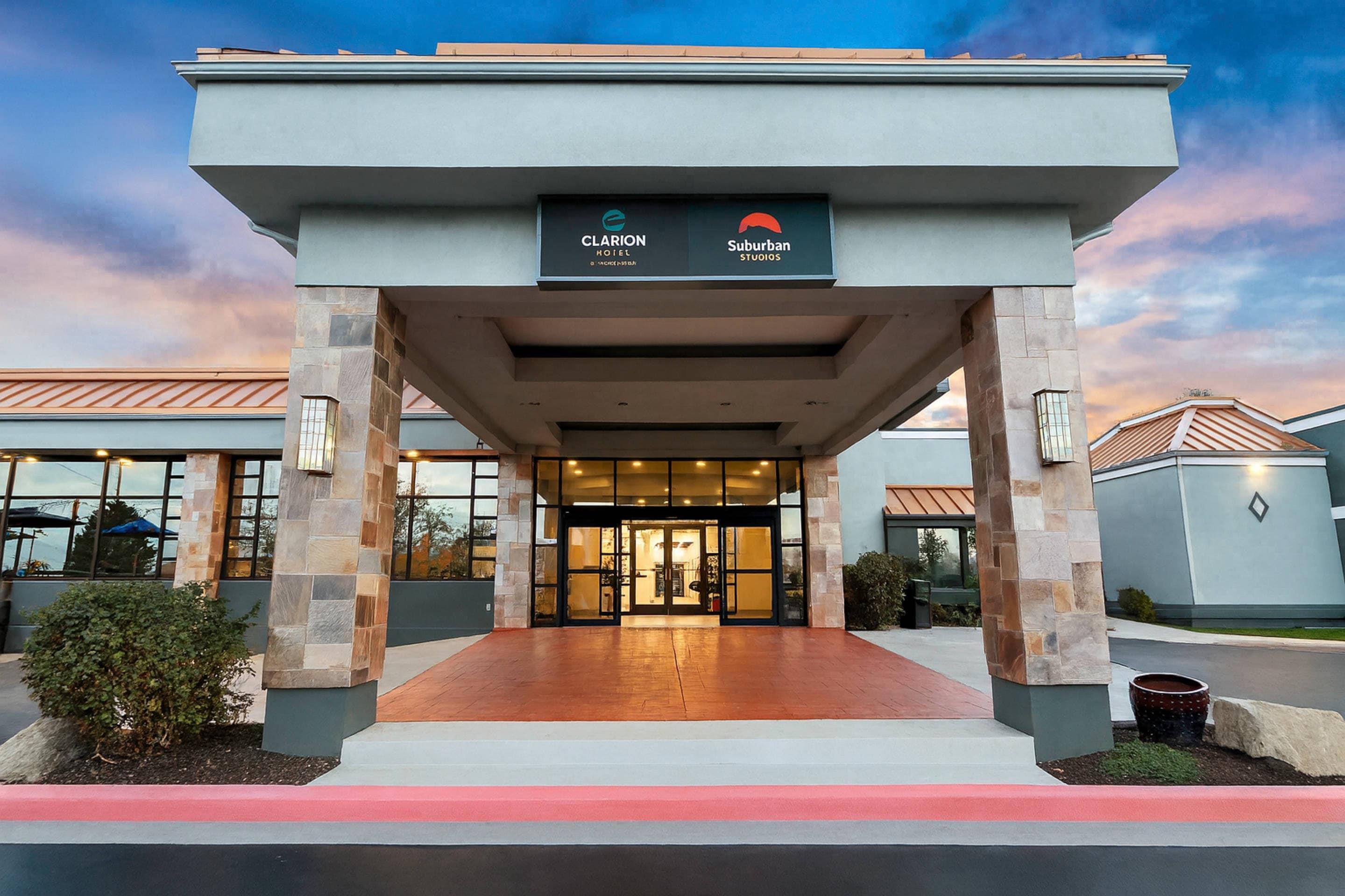 Hotel Entrance | Suburban Studios Salt Lake City Airport