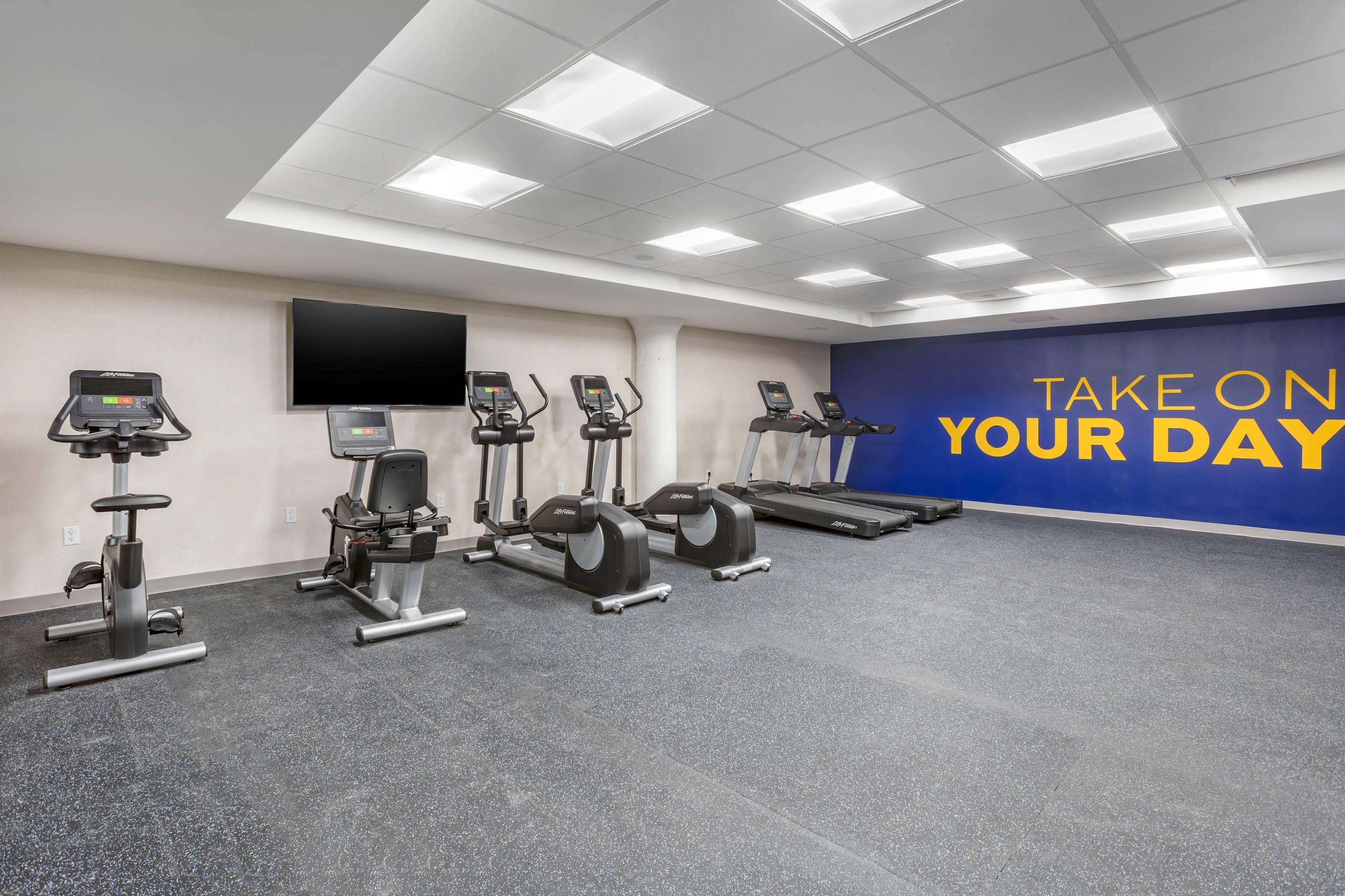 Exercise room with cardio equipment | Comfort Inn & Suites Newark Liberty International Airport