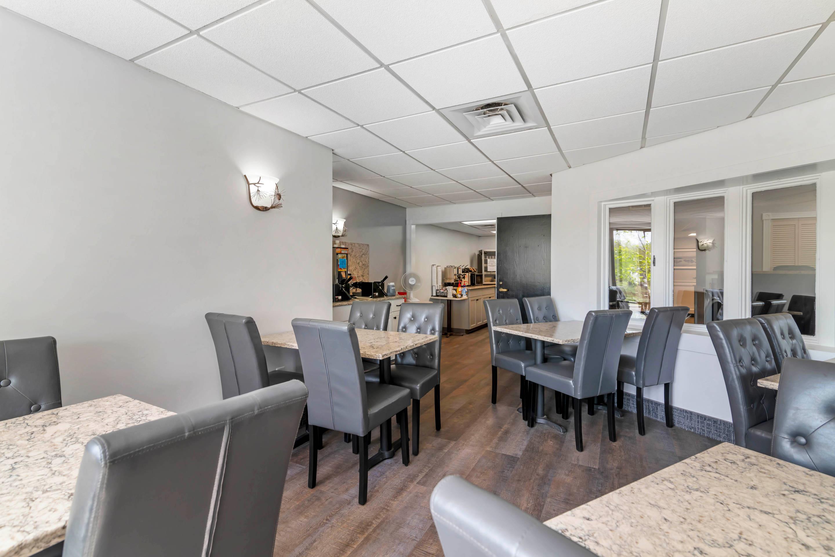 Enjoy breakfast in this seating area