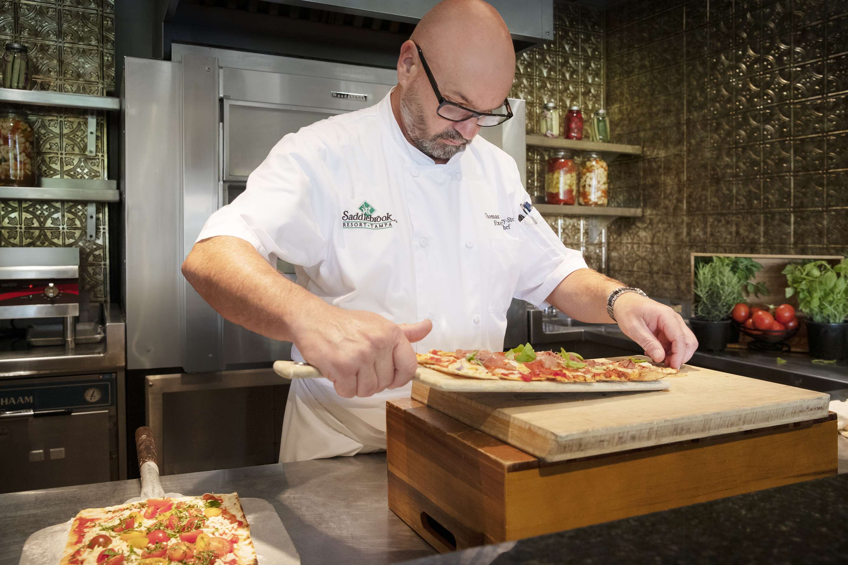 Chef making Pizza