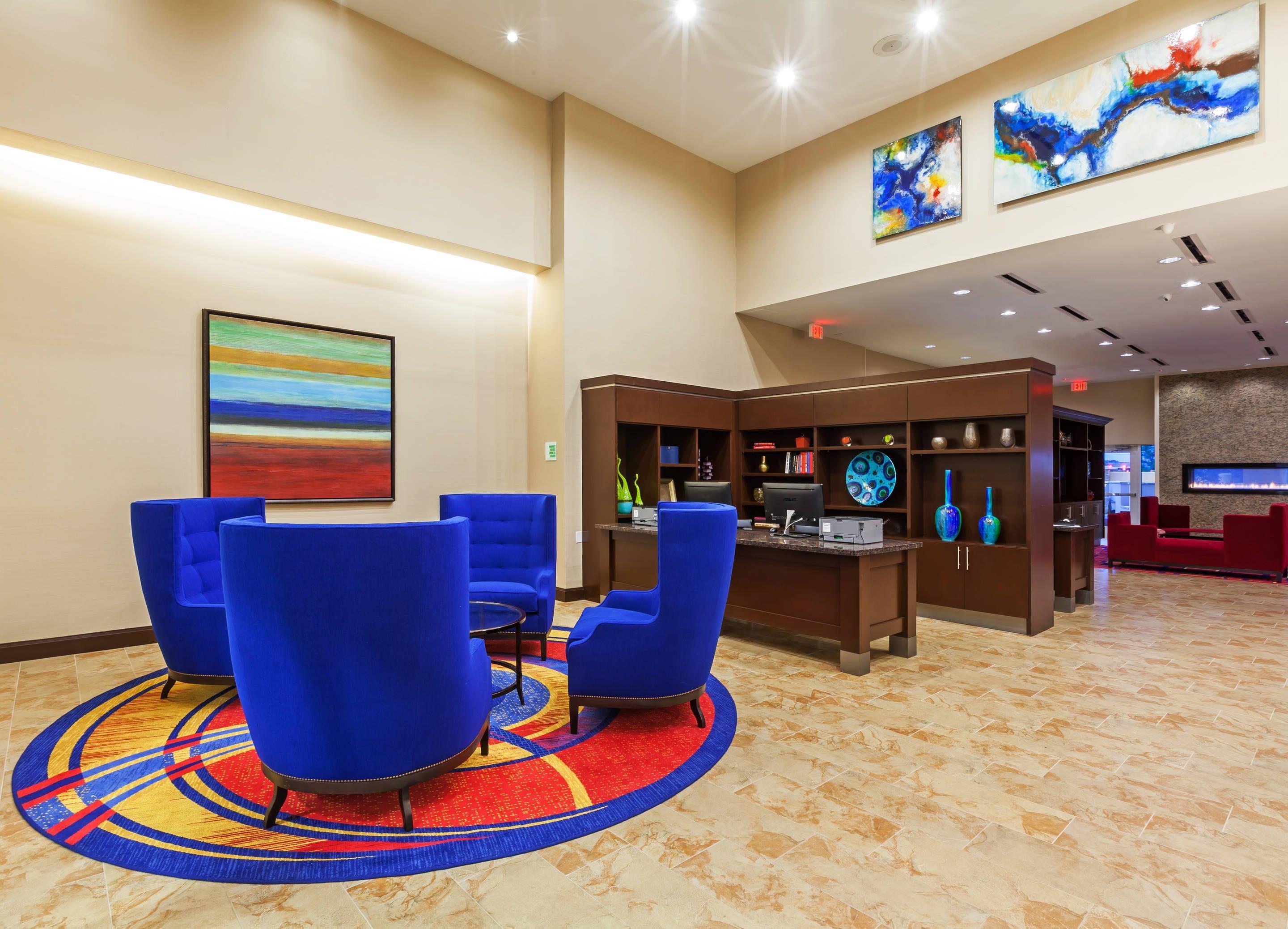 Spacious lobby with sitting area | Clarion Hotel The Colony - Plano West