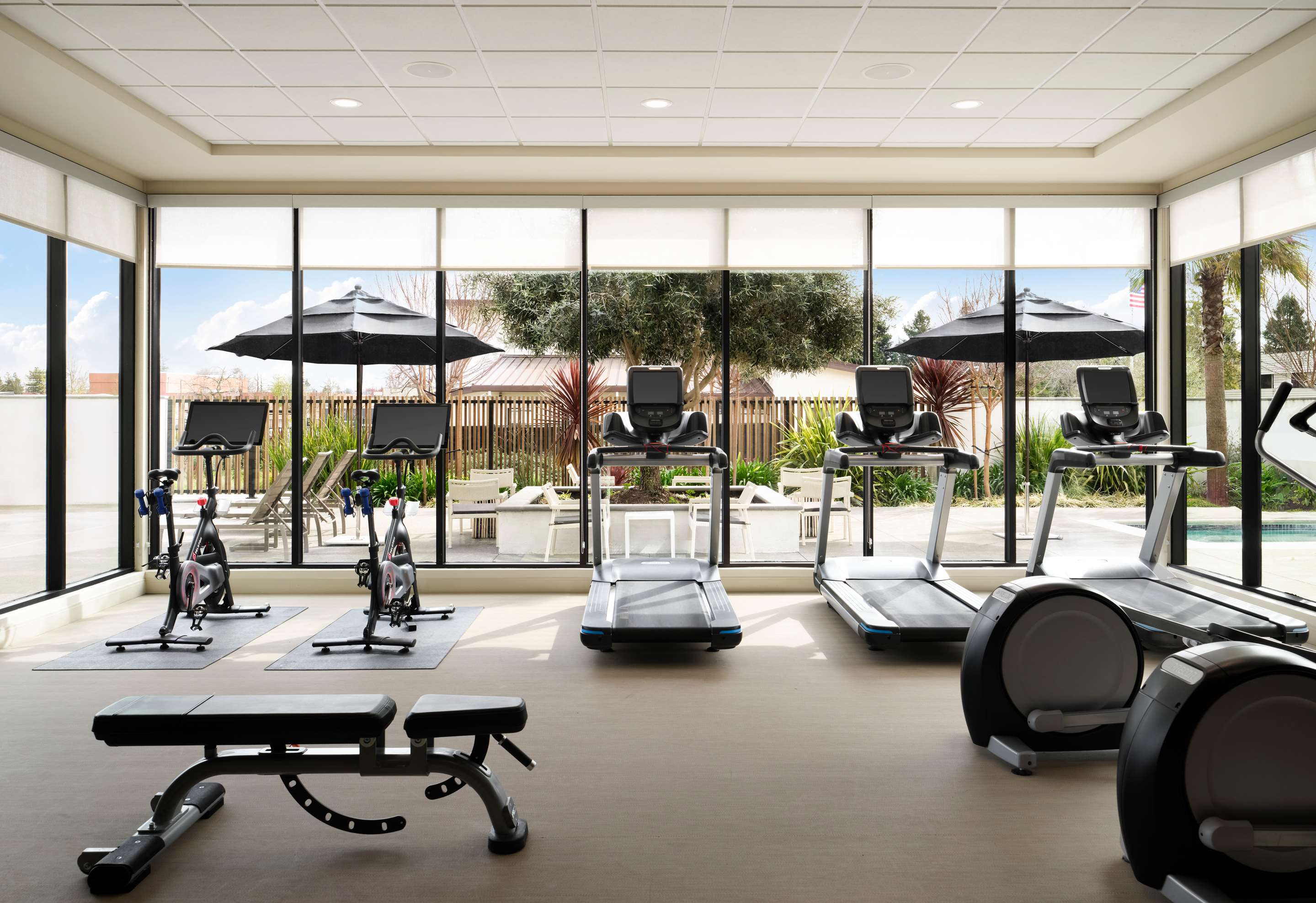 Health club fitness center gym | Hotel Centro Sonoma Wine Country, Tapestry Collection Hilton