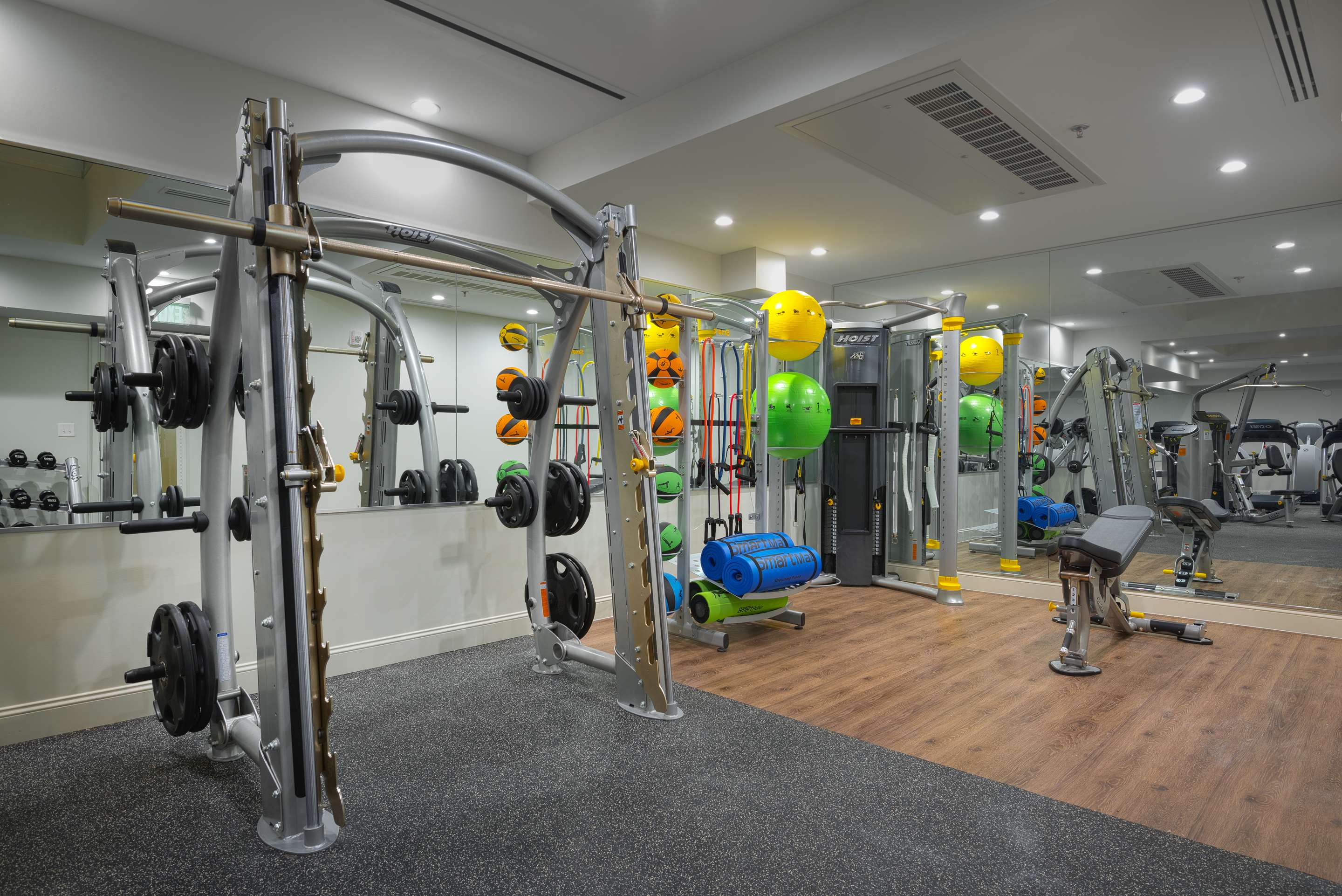 Fitness Center Weights | The Ivey's Hotel