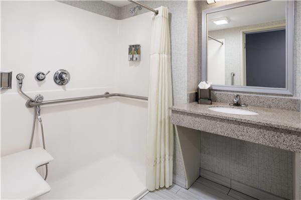 1 King Bed, Mobility/Hearing Accessible Room, Roll-In Shower, First Floor, NSMK