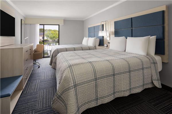 2 Queen Beds, Deluxe Room, Second Floor, Stair Access Only, Balcony, NSMK