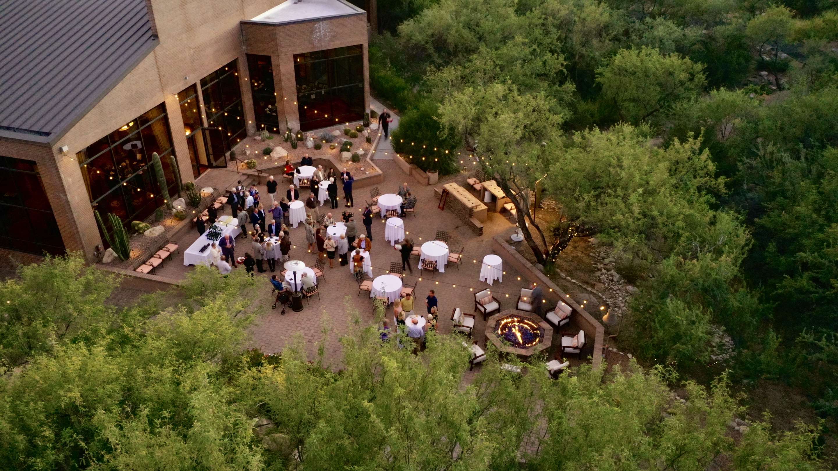 Aerial of Patio | The Lodge at Ventana Canyon