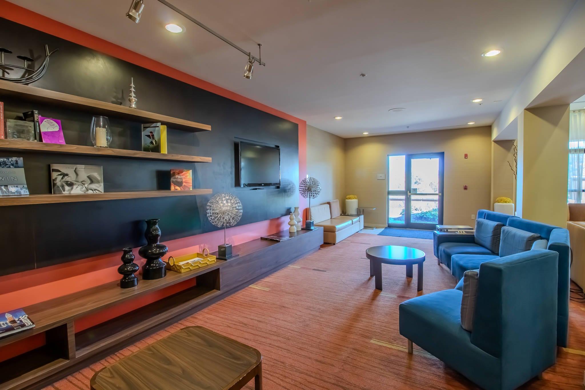 Spacious lobby with sitting area