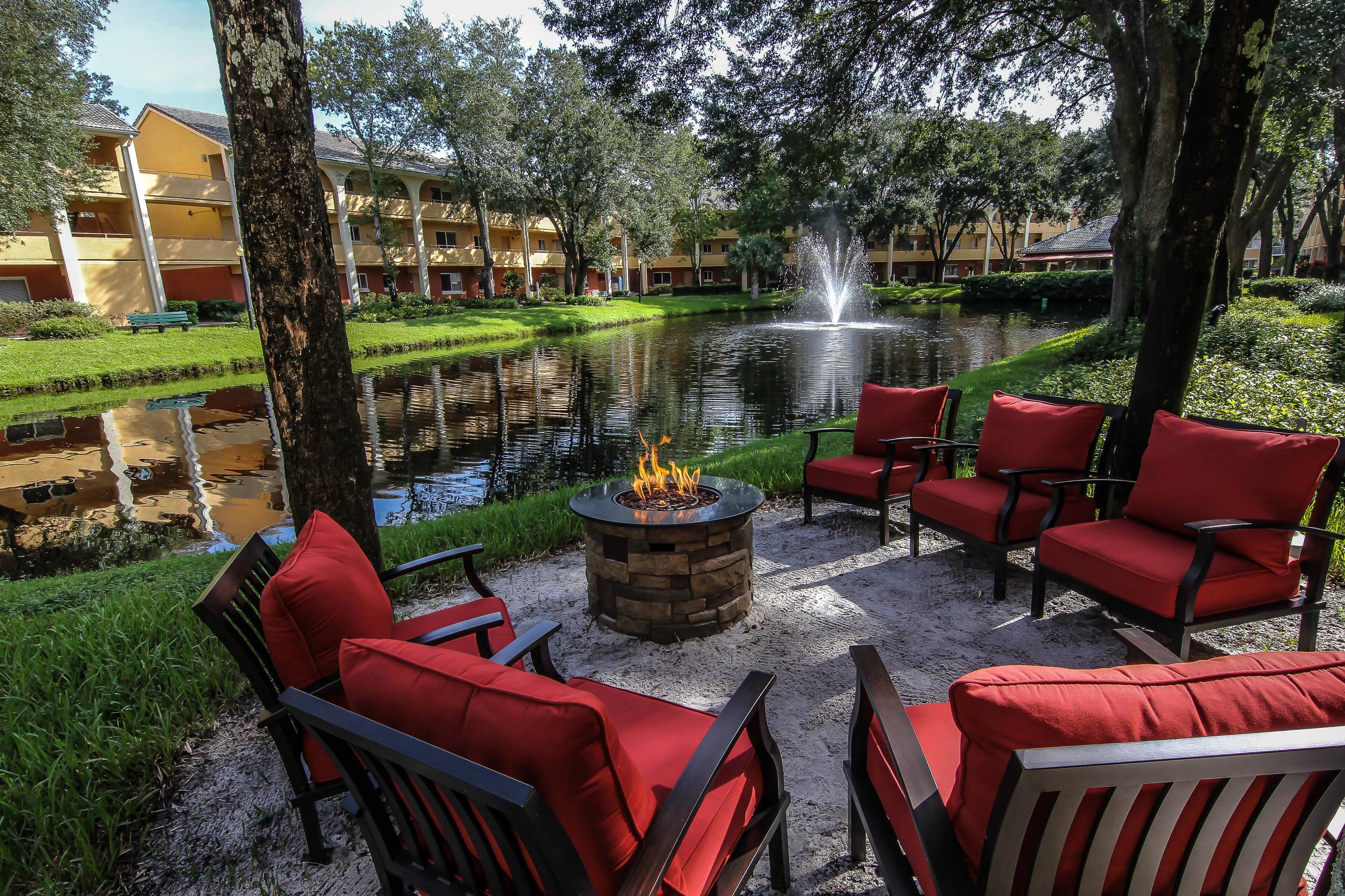 Outdoor Patio with Fire Pit | Westgate Leisure Resort