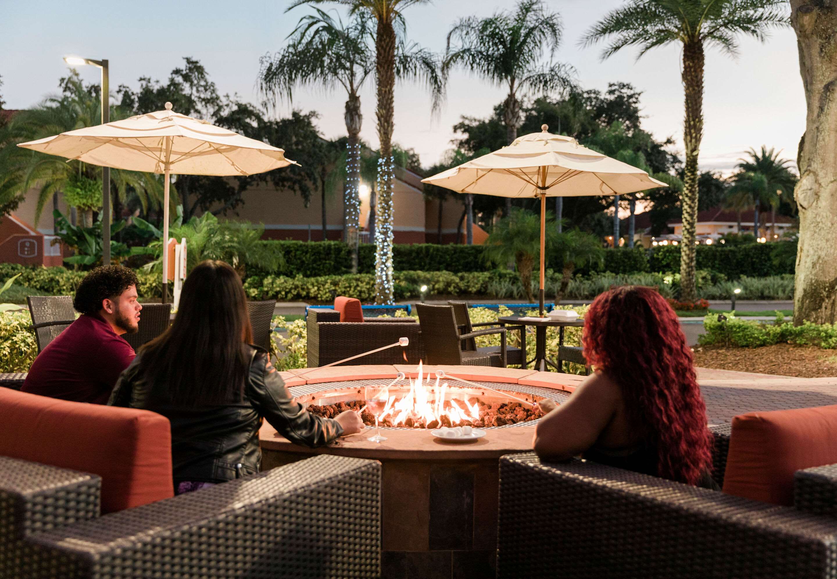 Fire Pit on Patio | Westgate Town Center Resort & Spa