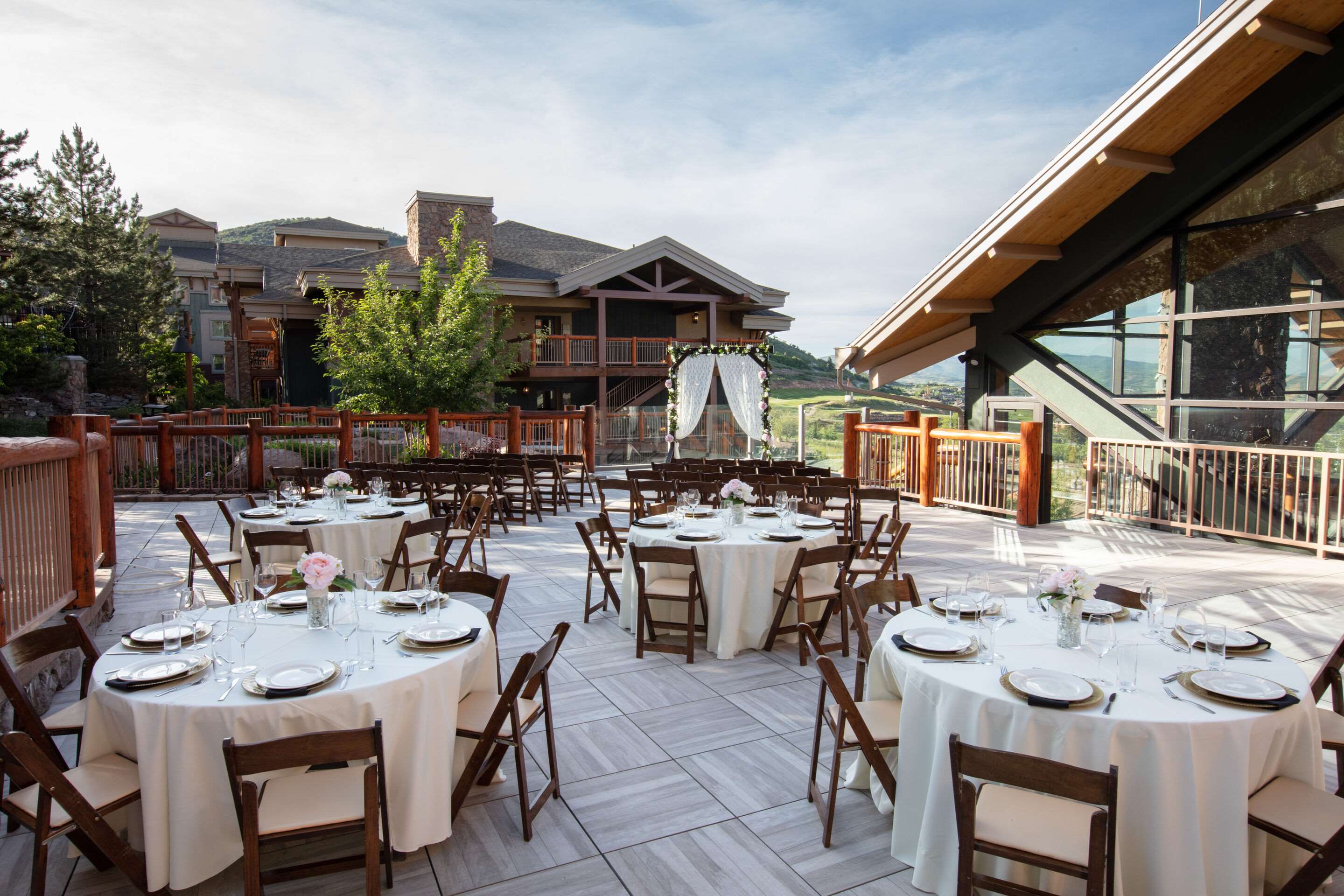 Ceremony Deck with Wedding Decor | Westgate Park City Resort & Spa