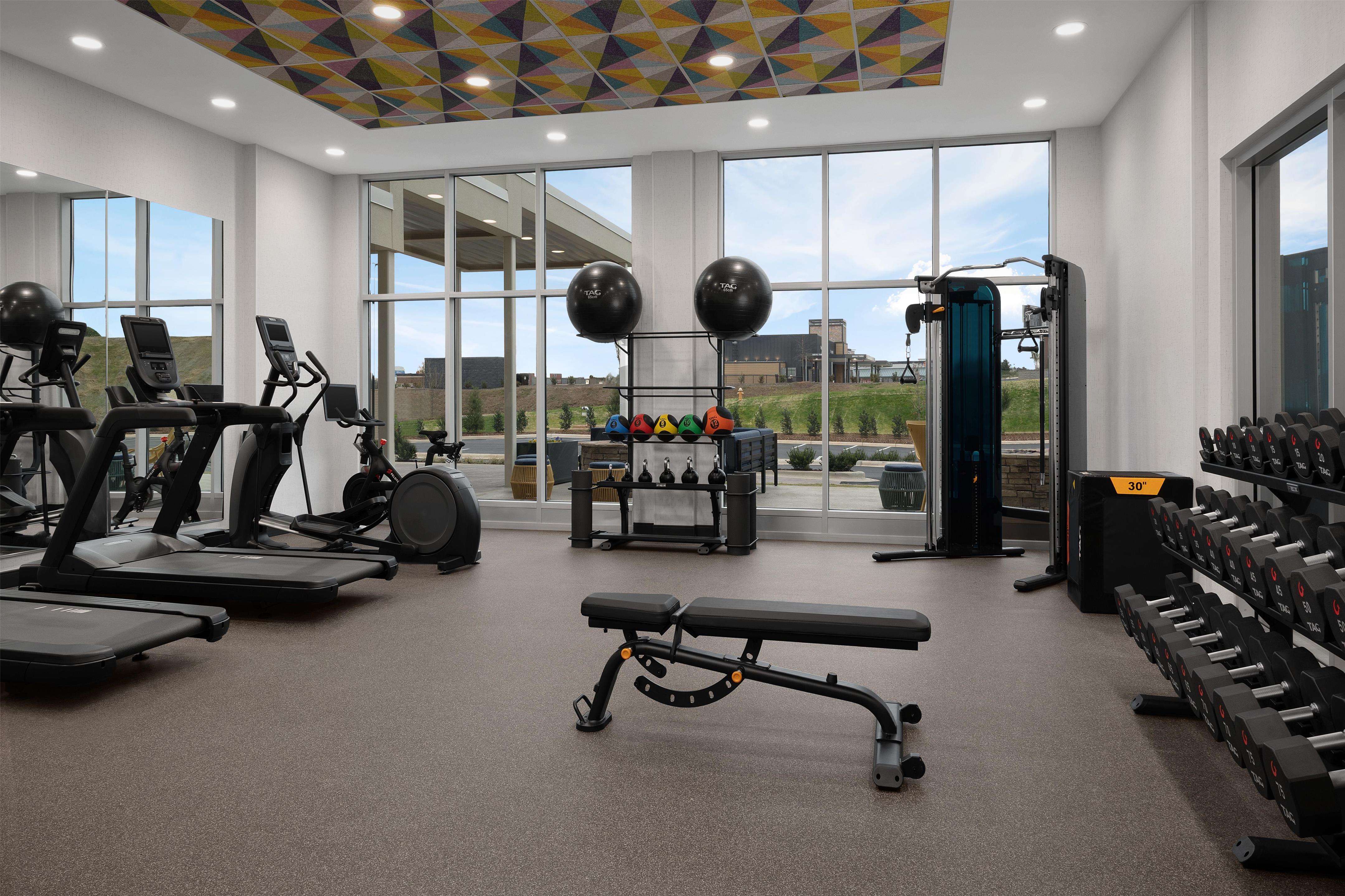 Health club fitness center gym | Home2 Suites By Hilton Hickory