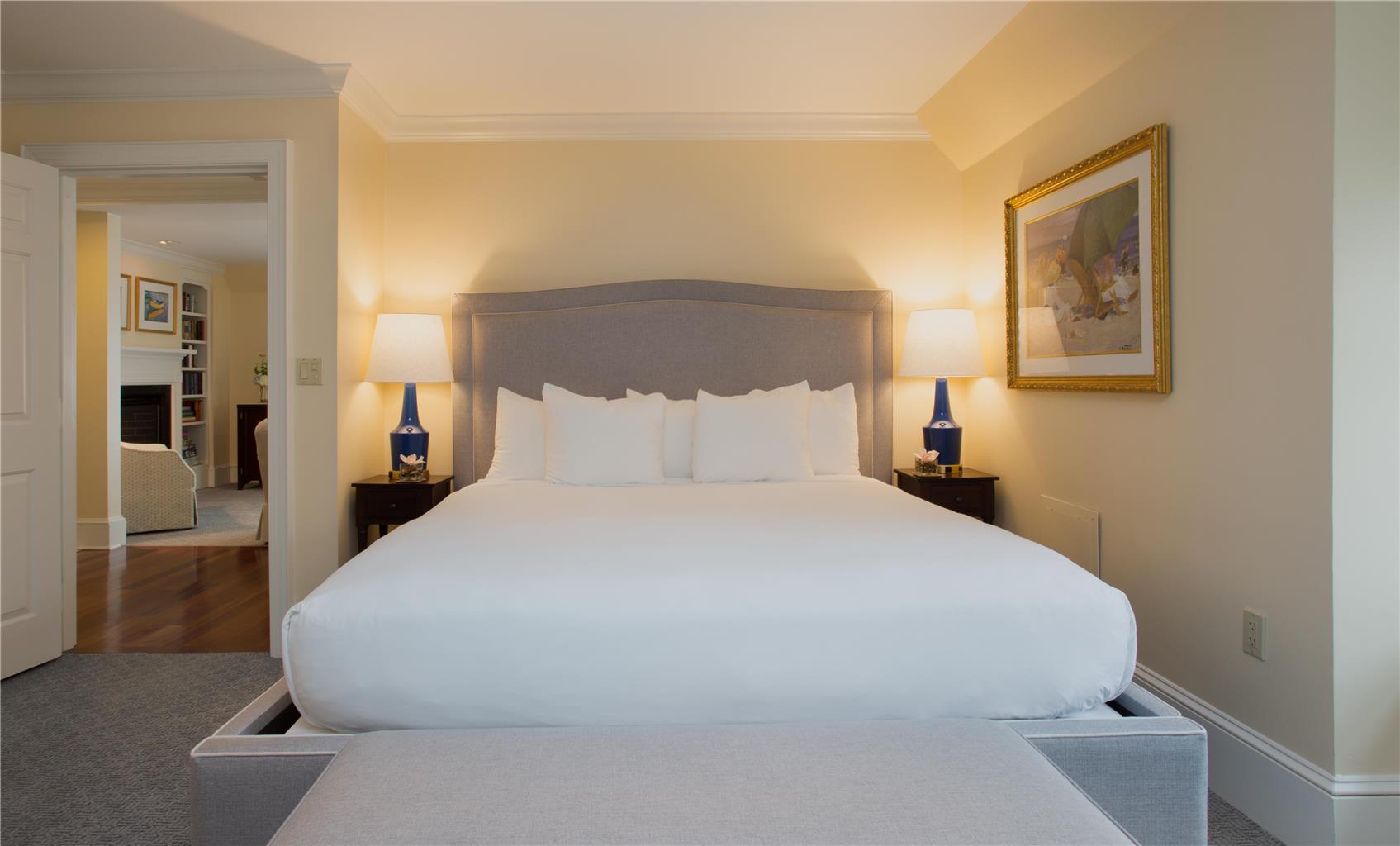 THE BELLMOOR INN AND SPA-guestroom-Guest Room,Bed,Bedding,Suite,Arts and Entertainment,Indoor/Interior,On-Site,Décor detail,Summer,View from room.jpg