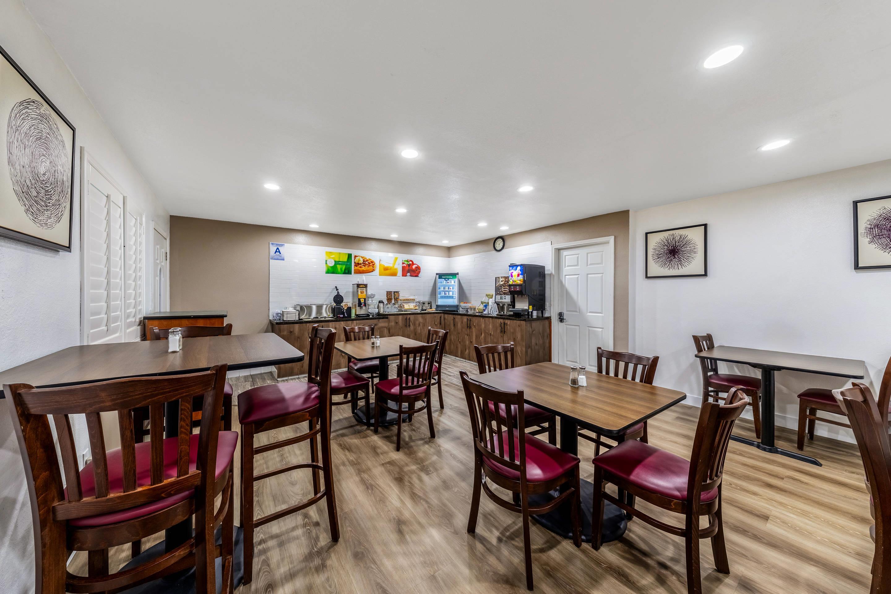 Enjoy breakfast in this seating area
