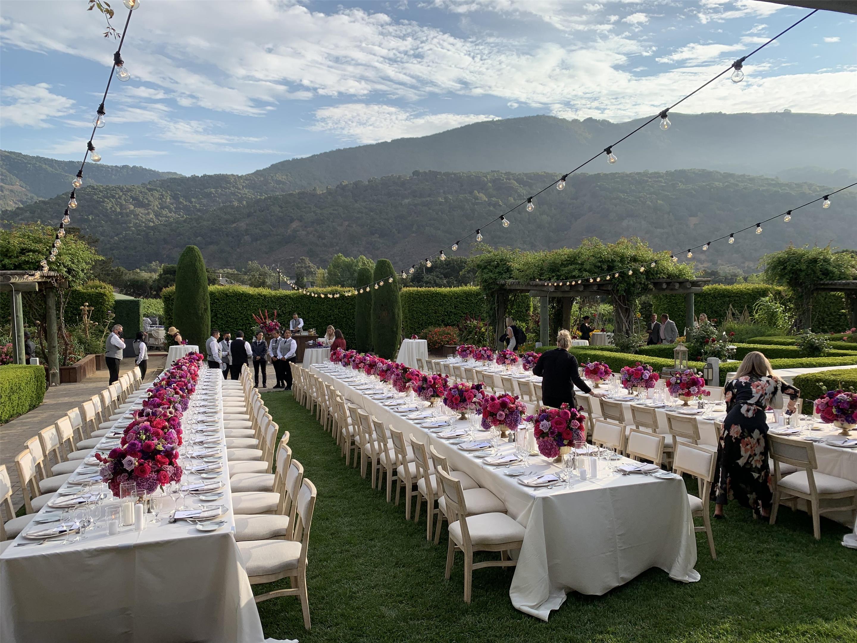 Wedding Dinner Long Tables | Bernardus Lodge & Spa