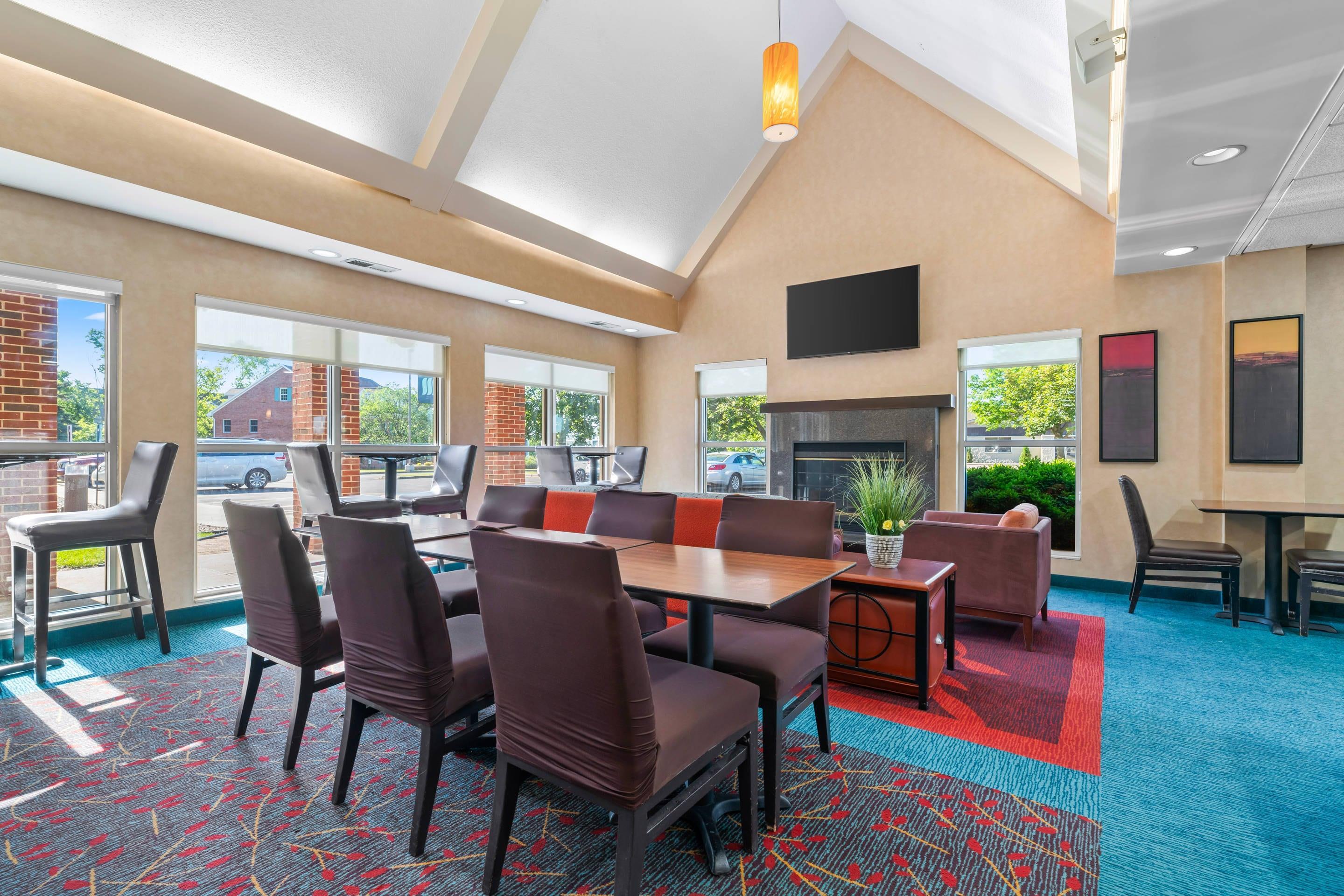 Enjoy breakfast in this seating area
